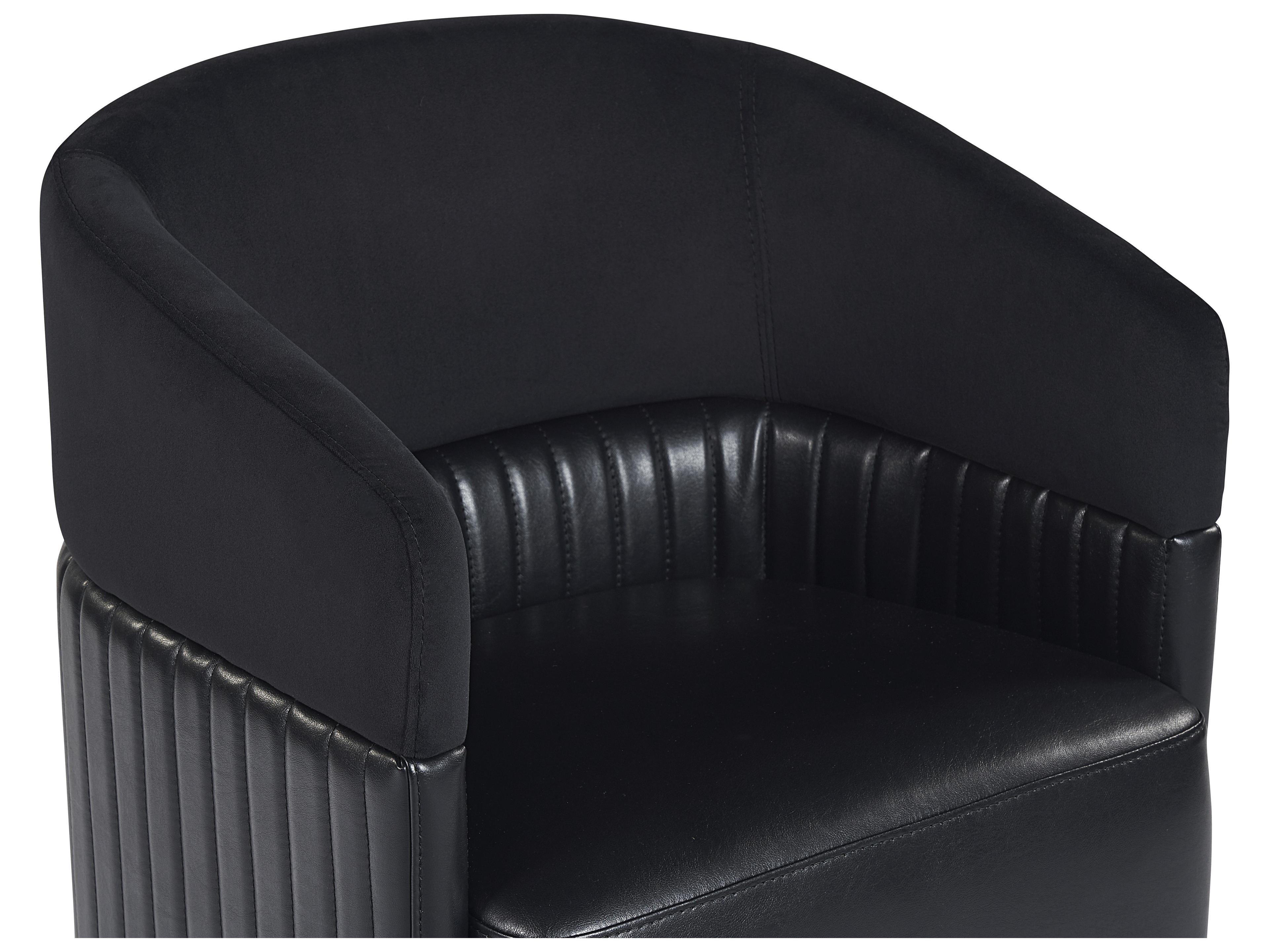 Sunpan Irongate Genval Black Leather Accent Chair