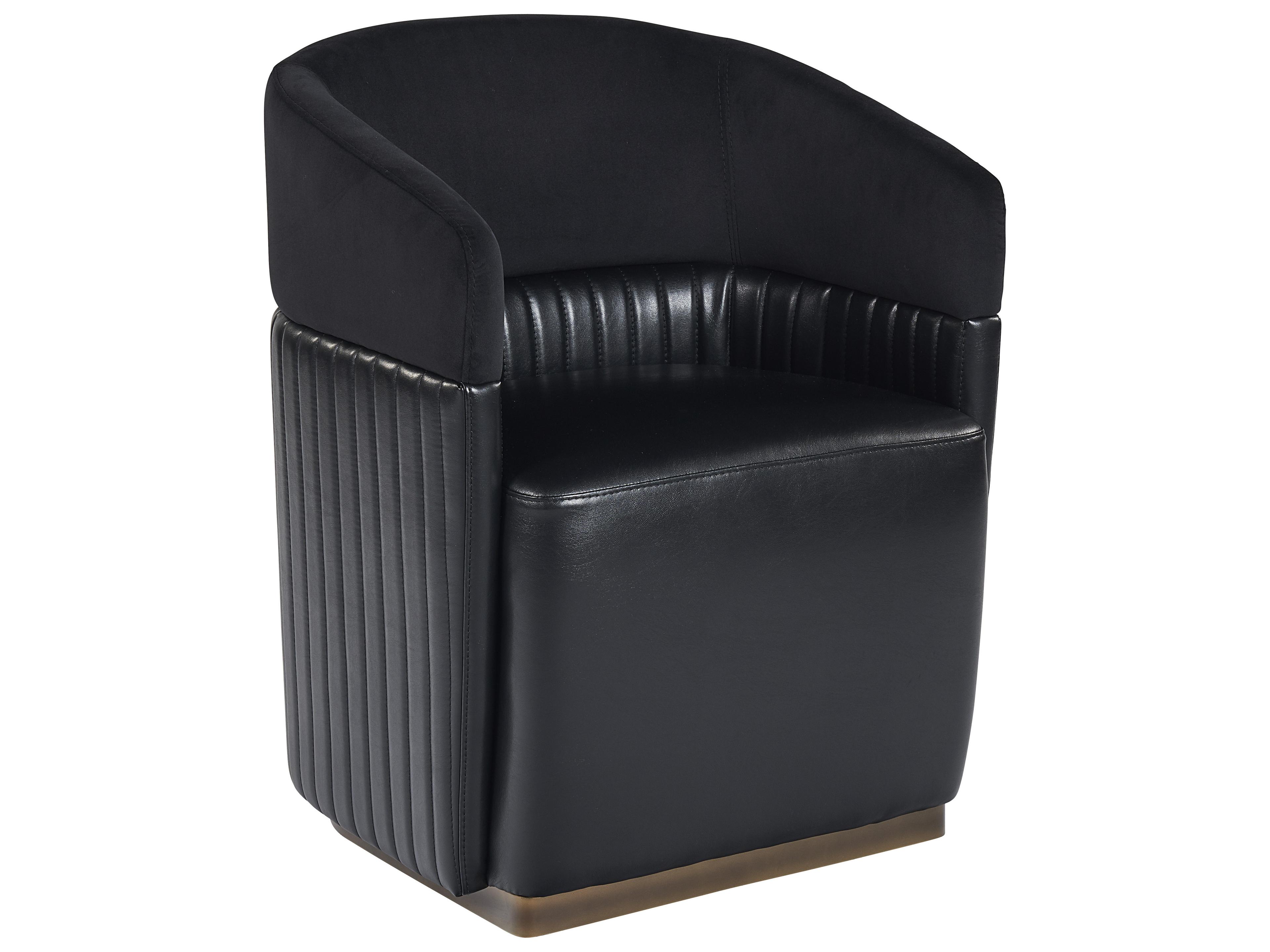 Irongate Genval Black Leather Accent Chair