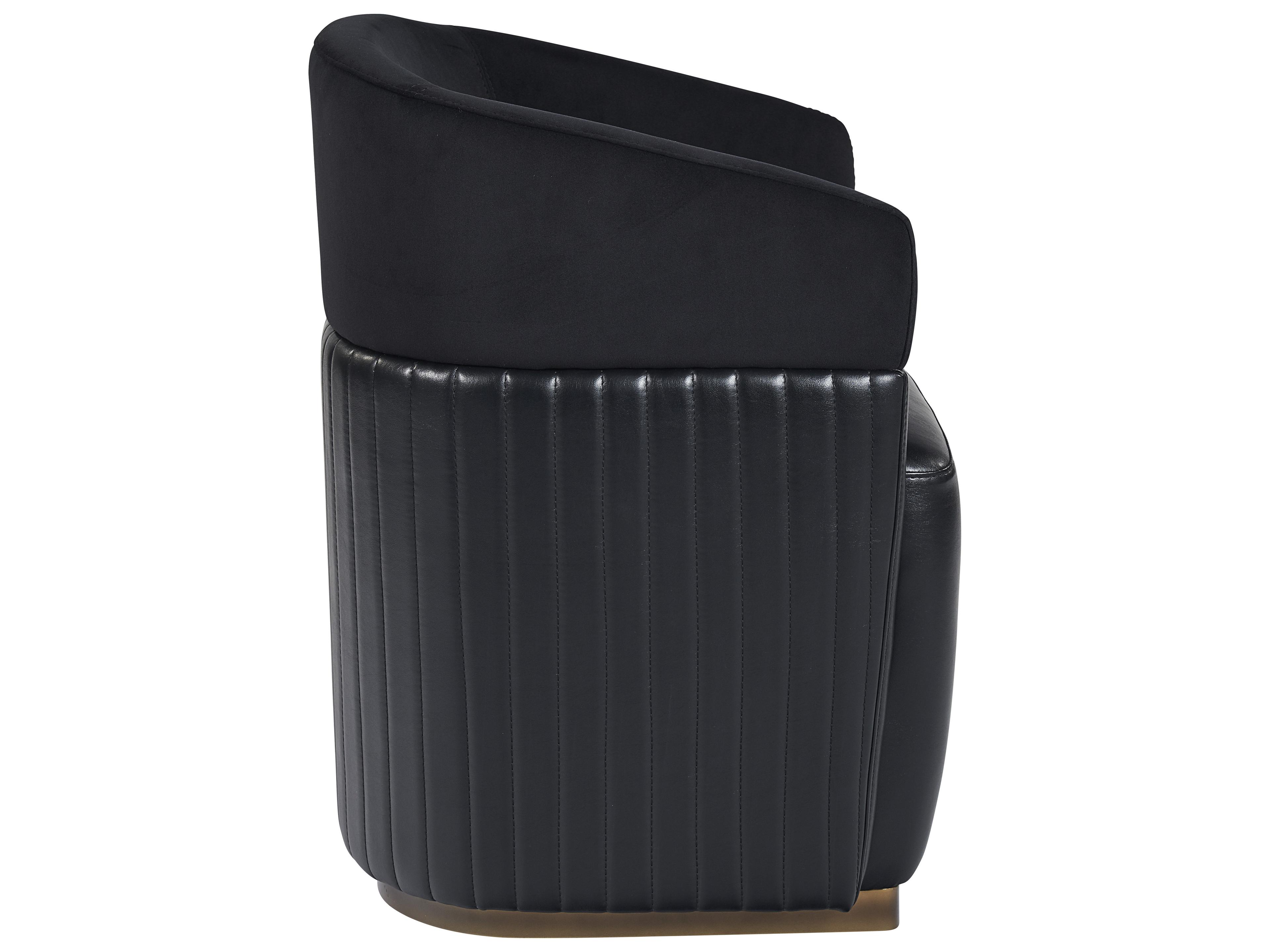 Sunpan Irongate Genval Black Leather Accent Chair