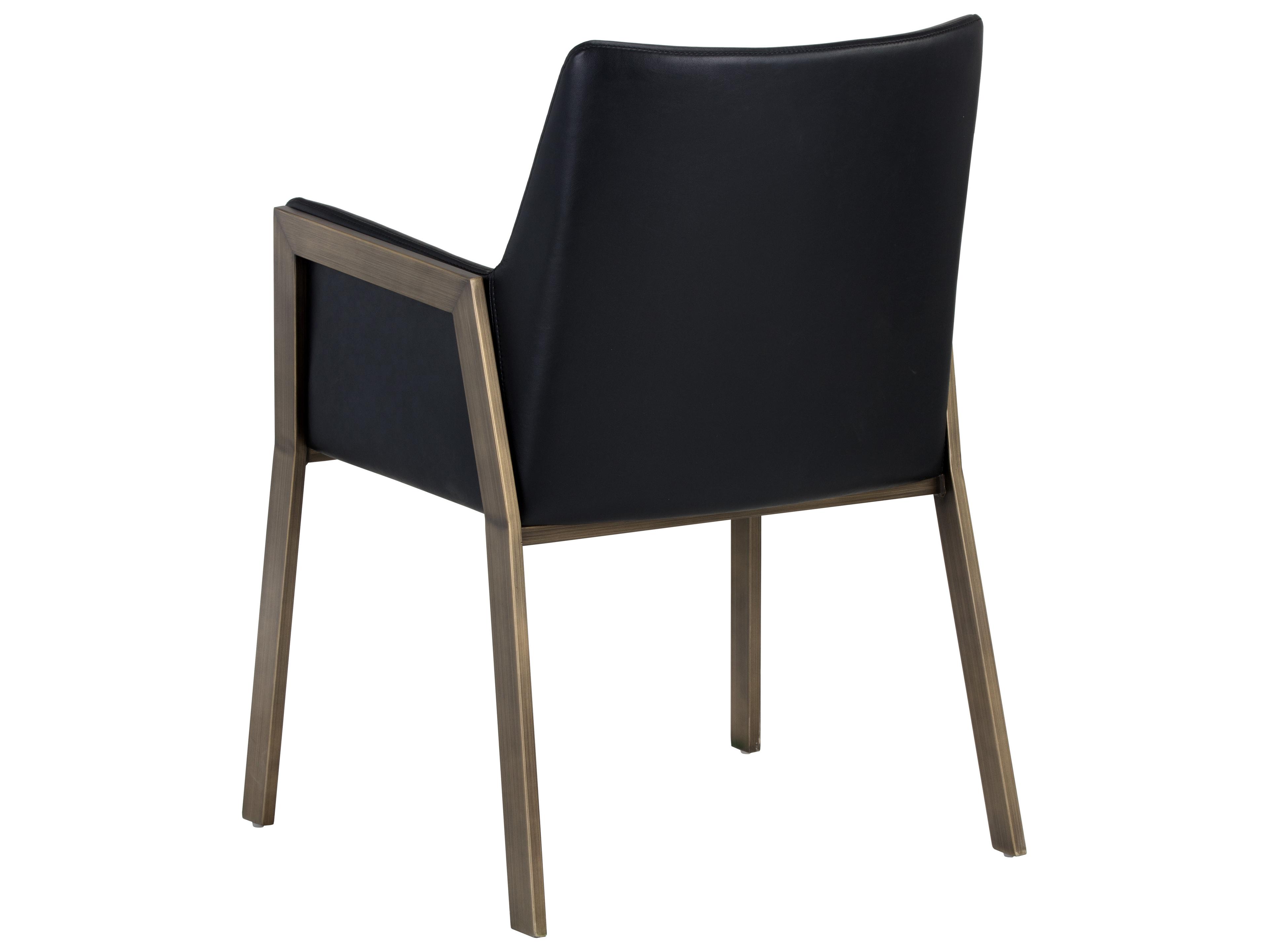 Sunpan Ikon Bernadette Black Arm Dining Chair