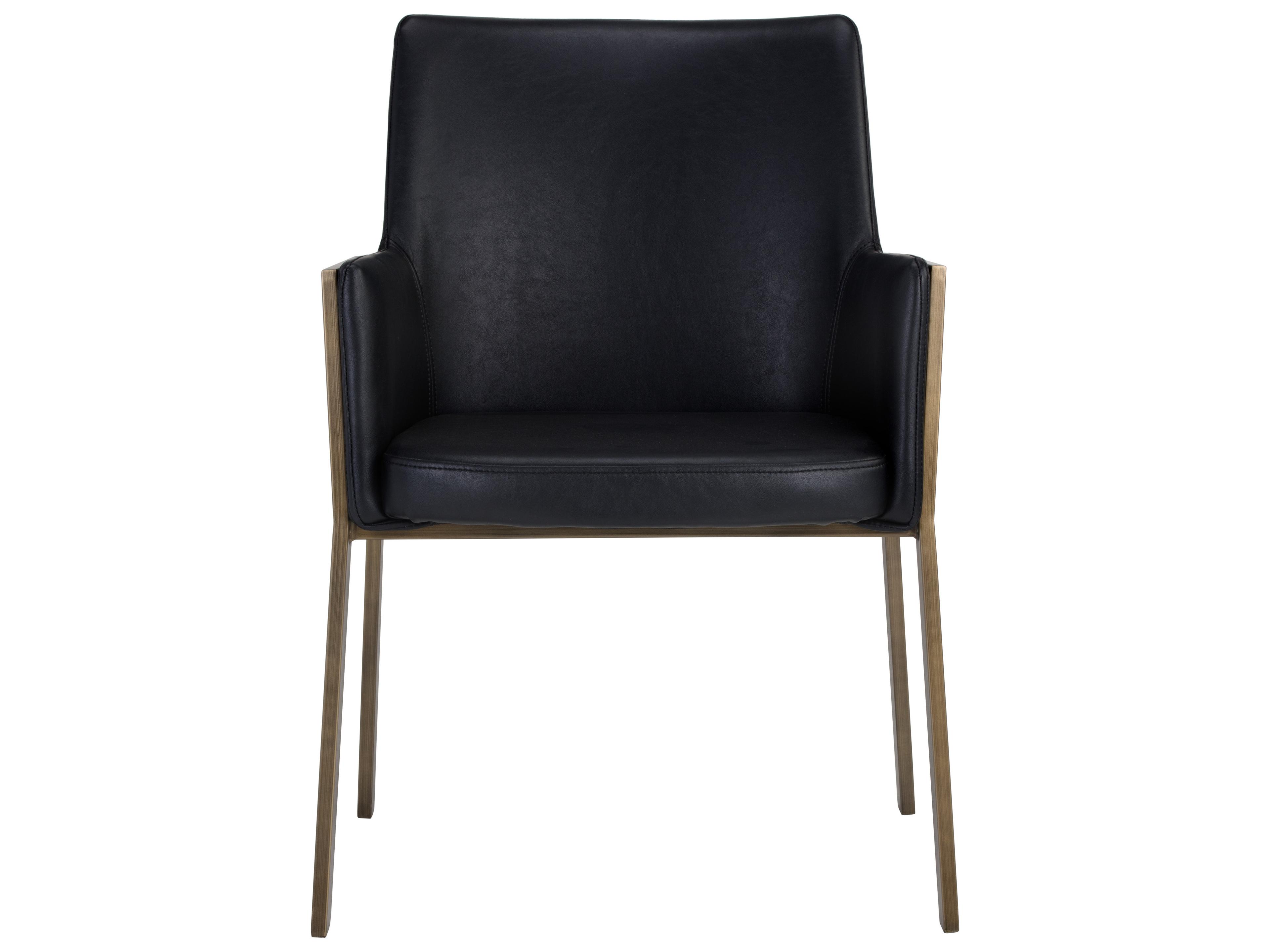Sunpan Ikon Bernadette Black Arm Dining Chair