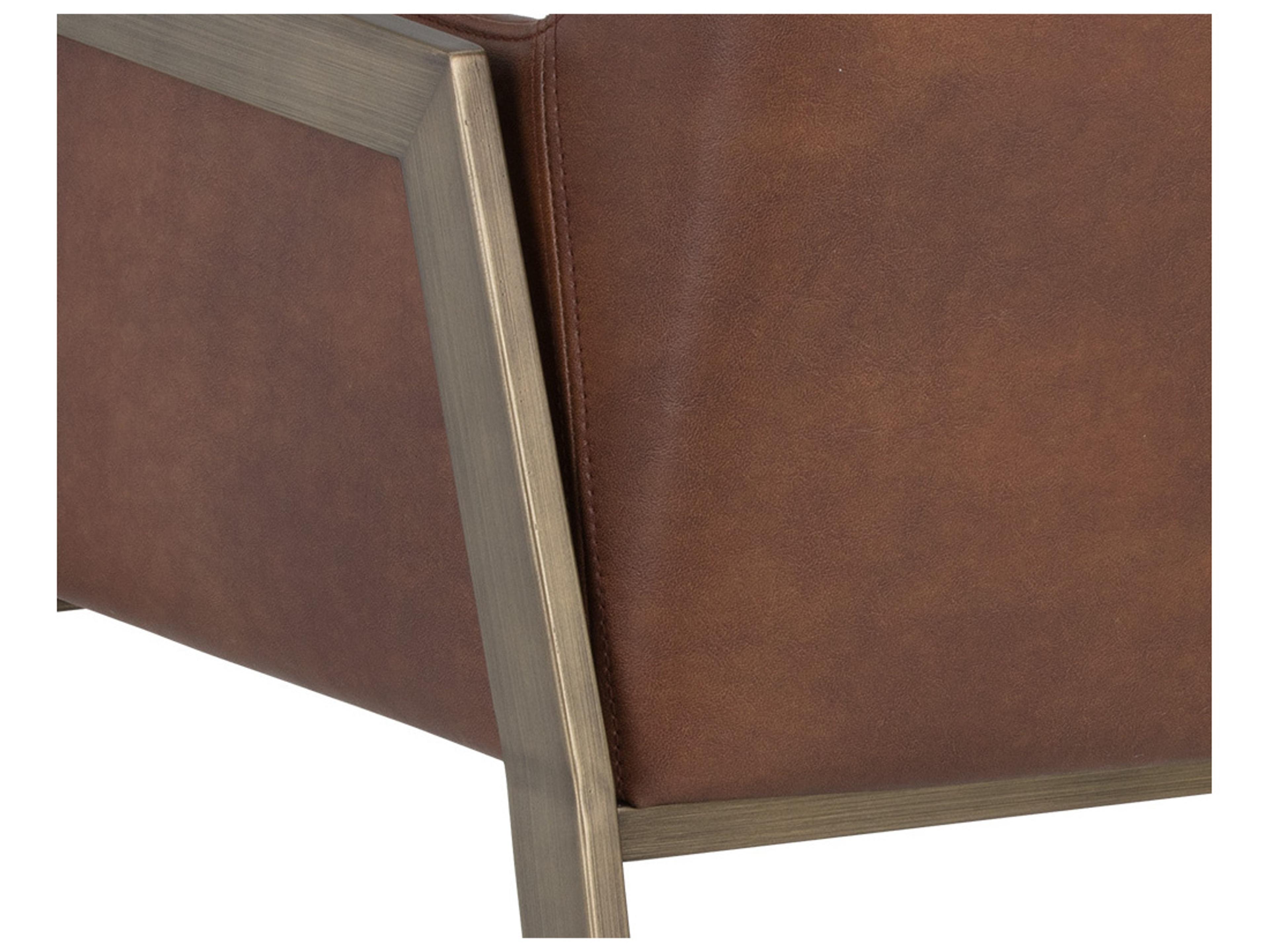 Sunpan Ikon Bernadette Brown Arm Dining Chair