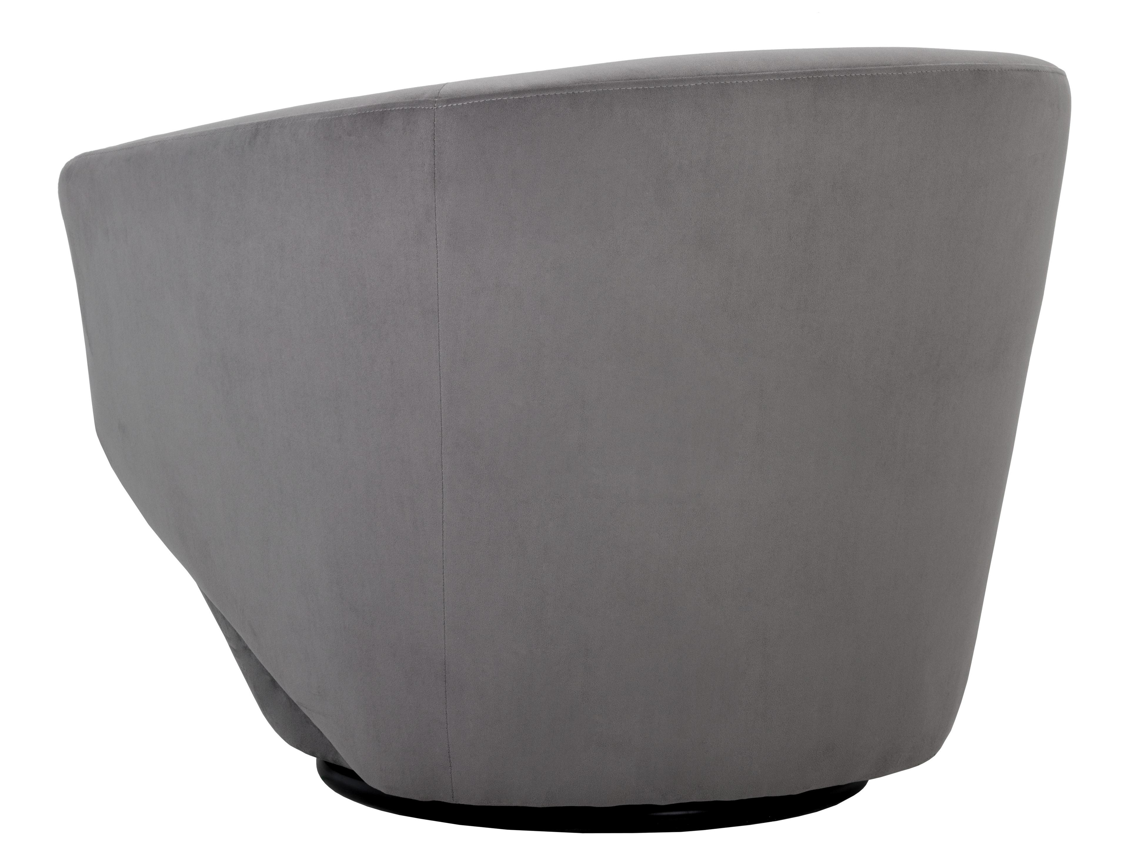 Sunpan 5west Treviso Swivel Gray Fabric Accent Chair