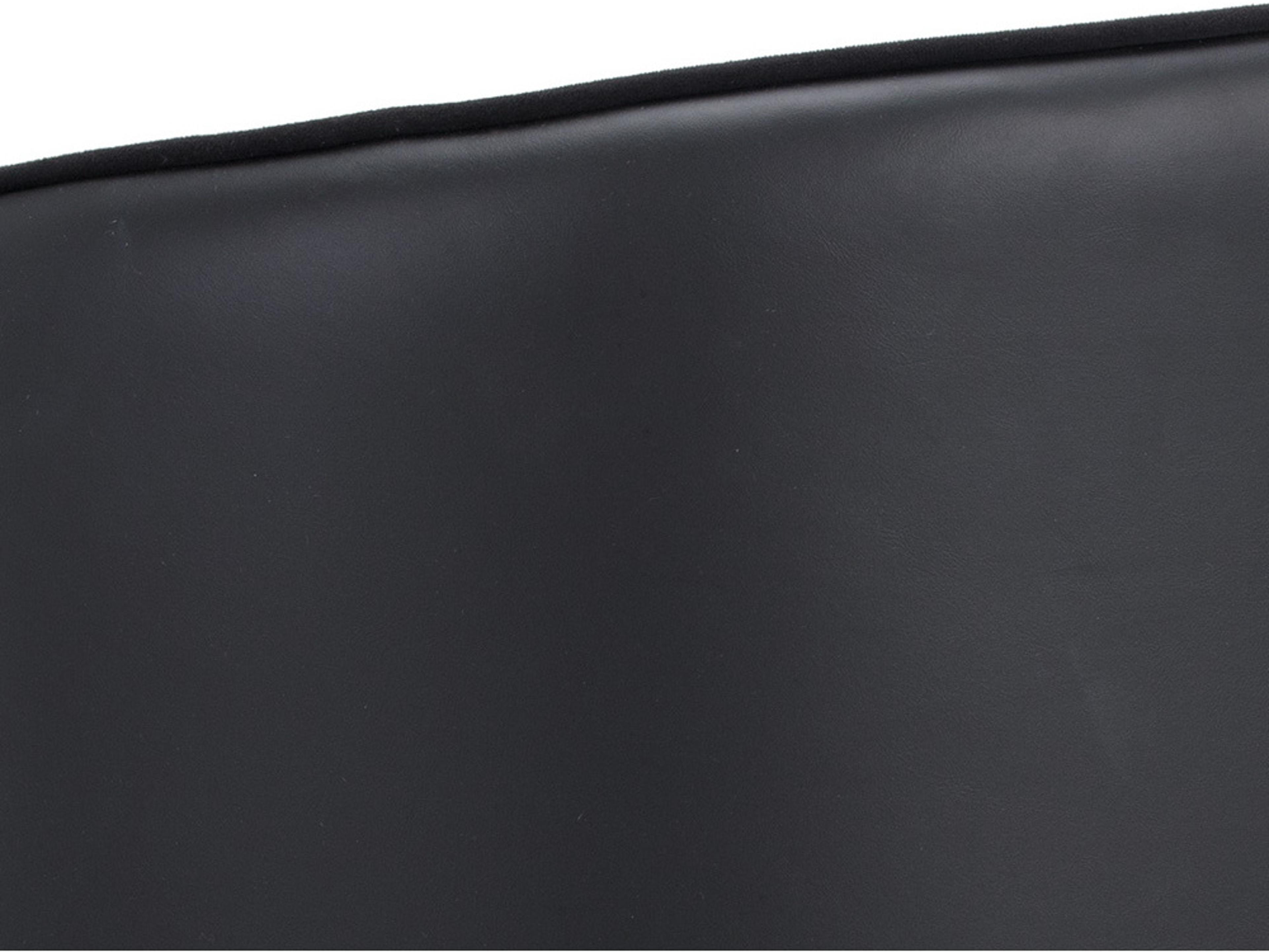 Sunpan Ikon Asher Leather Black Upholstered Arm Dining Chair