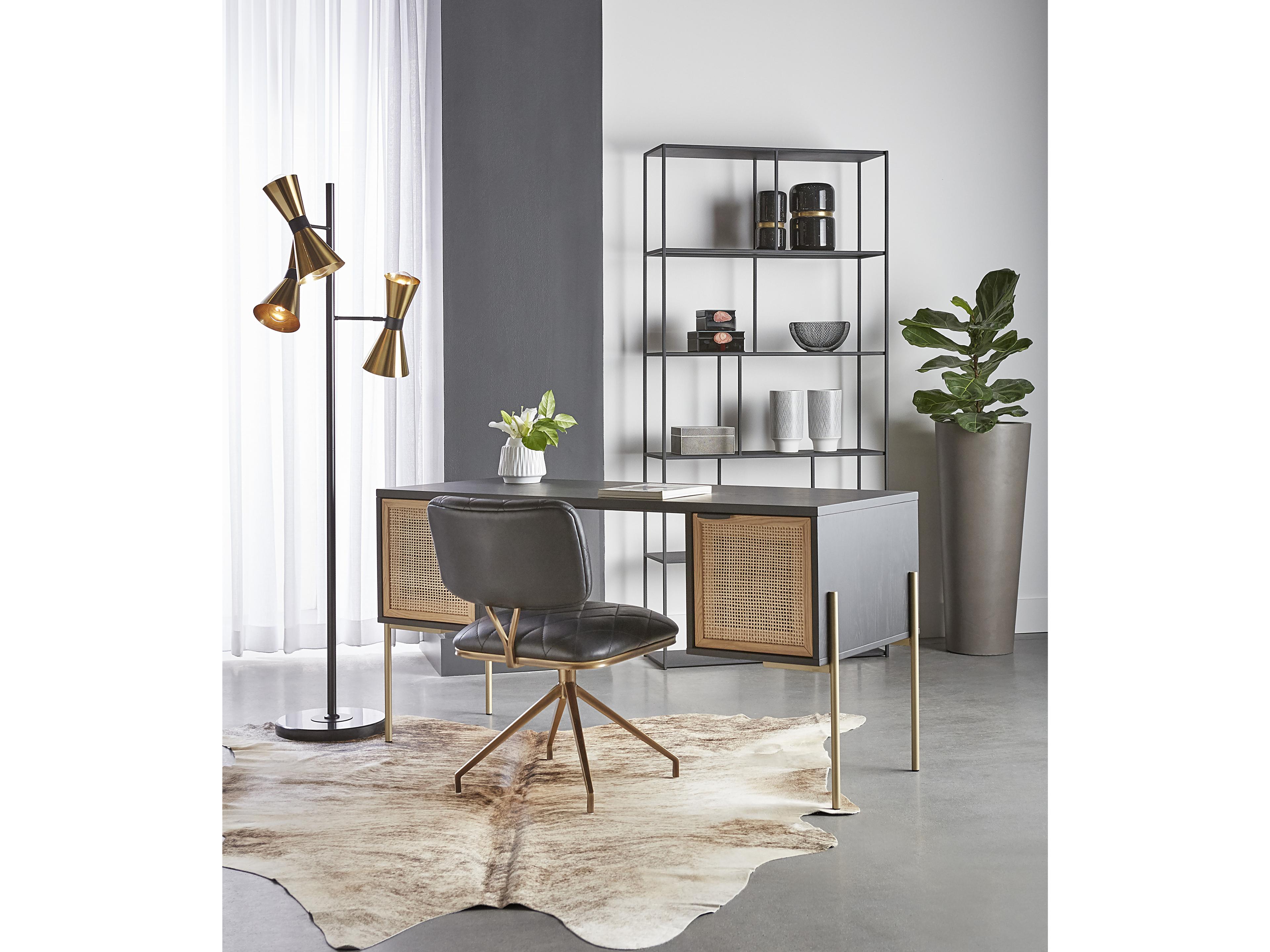 Sunpan Virtu Swivel Bravo Black Dining Chair