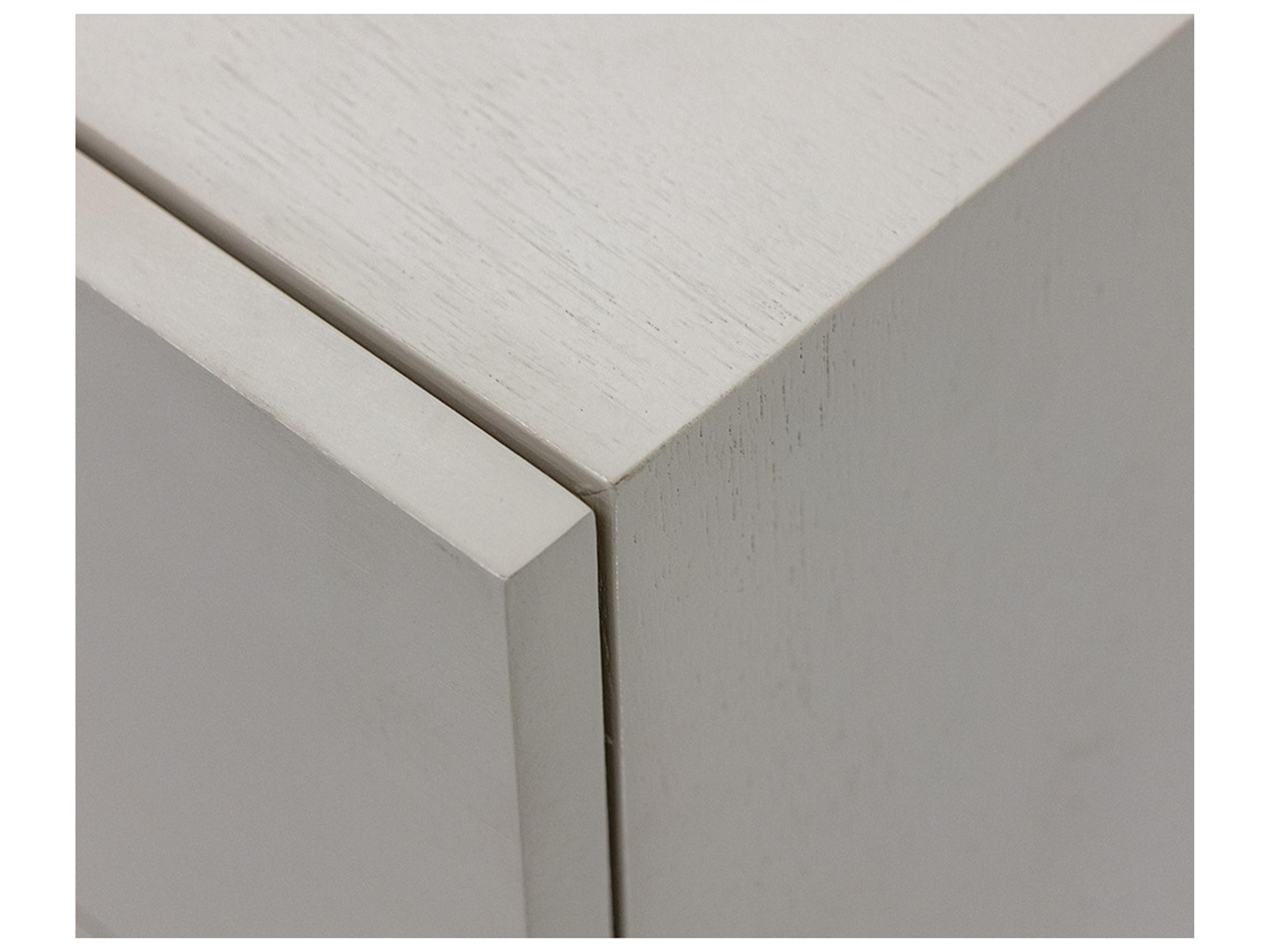 Sunpan Zenn Celine 2-Drawers White Acacia Wood Nightstand