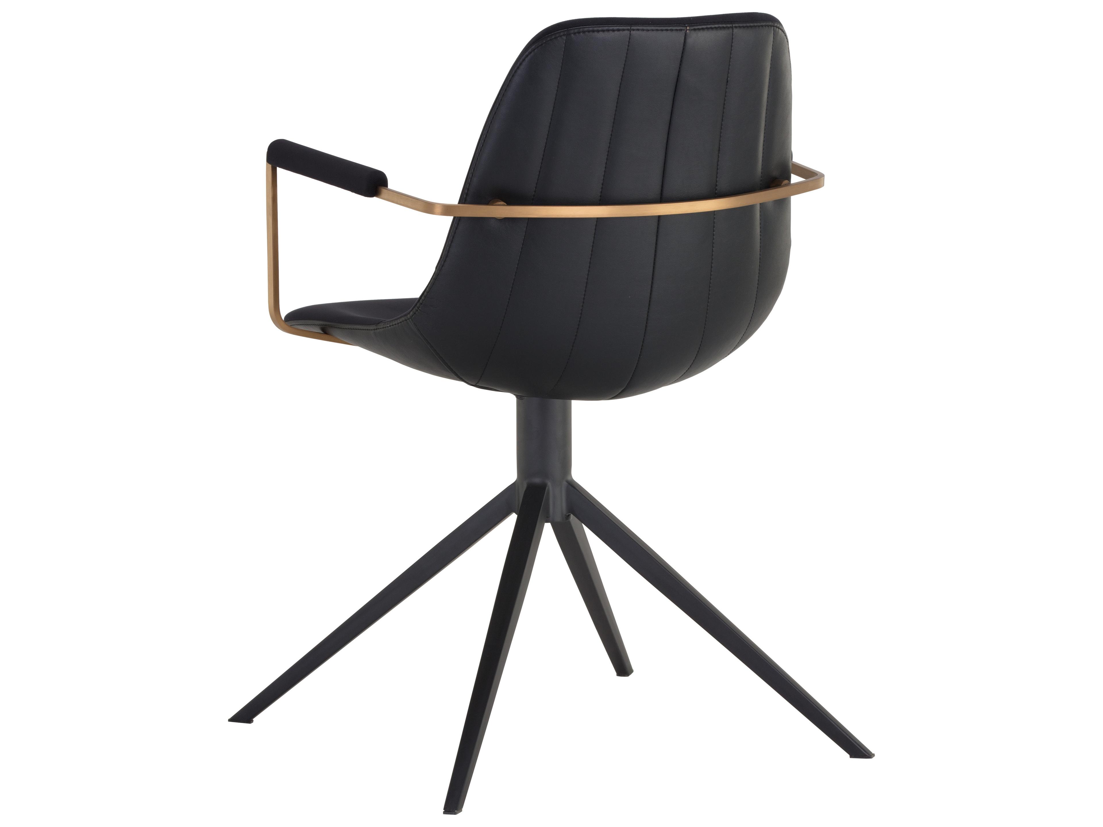 Sunpan Junction Cassius Black Arm Dining Chair