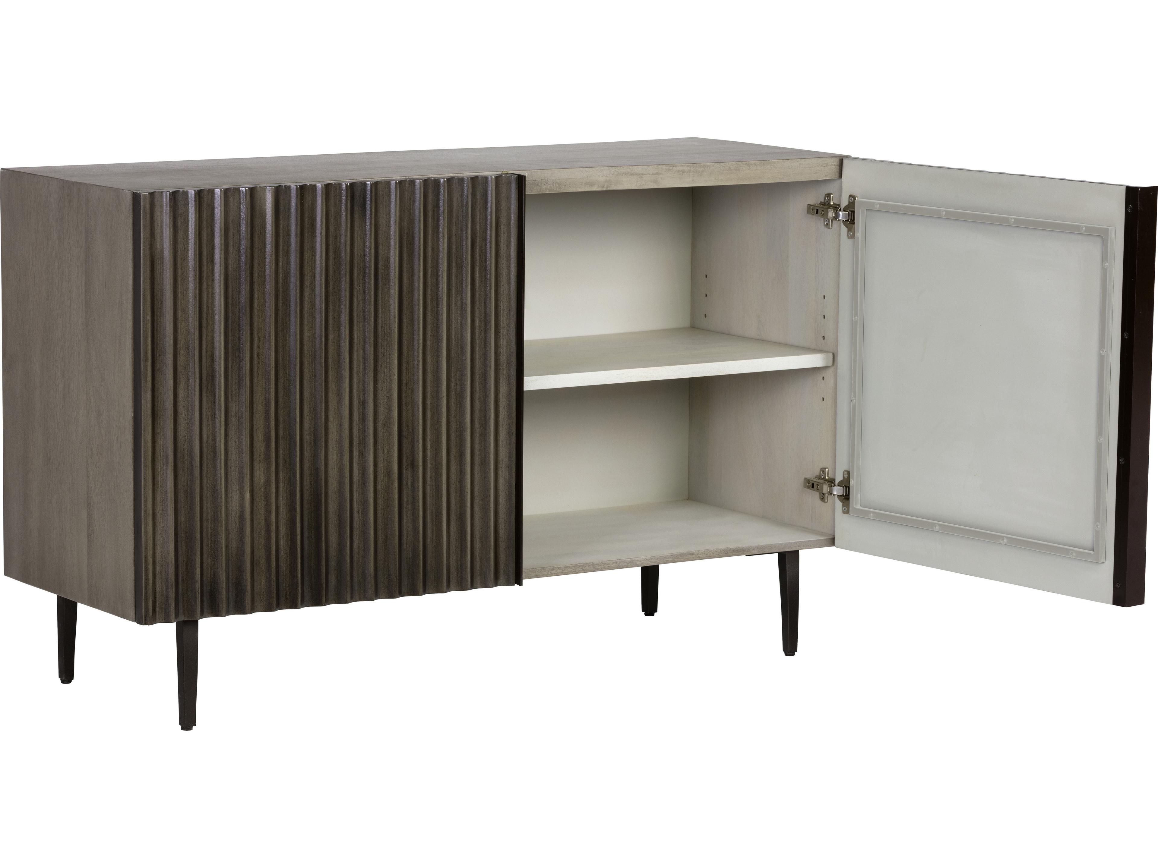 Carlin 48" Mango Wood Grey Antique Brass Sideboard