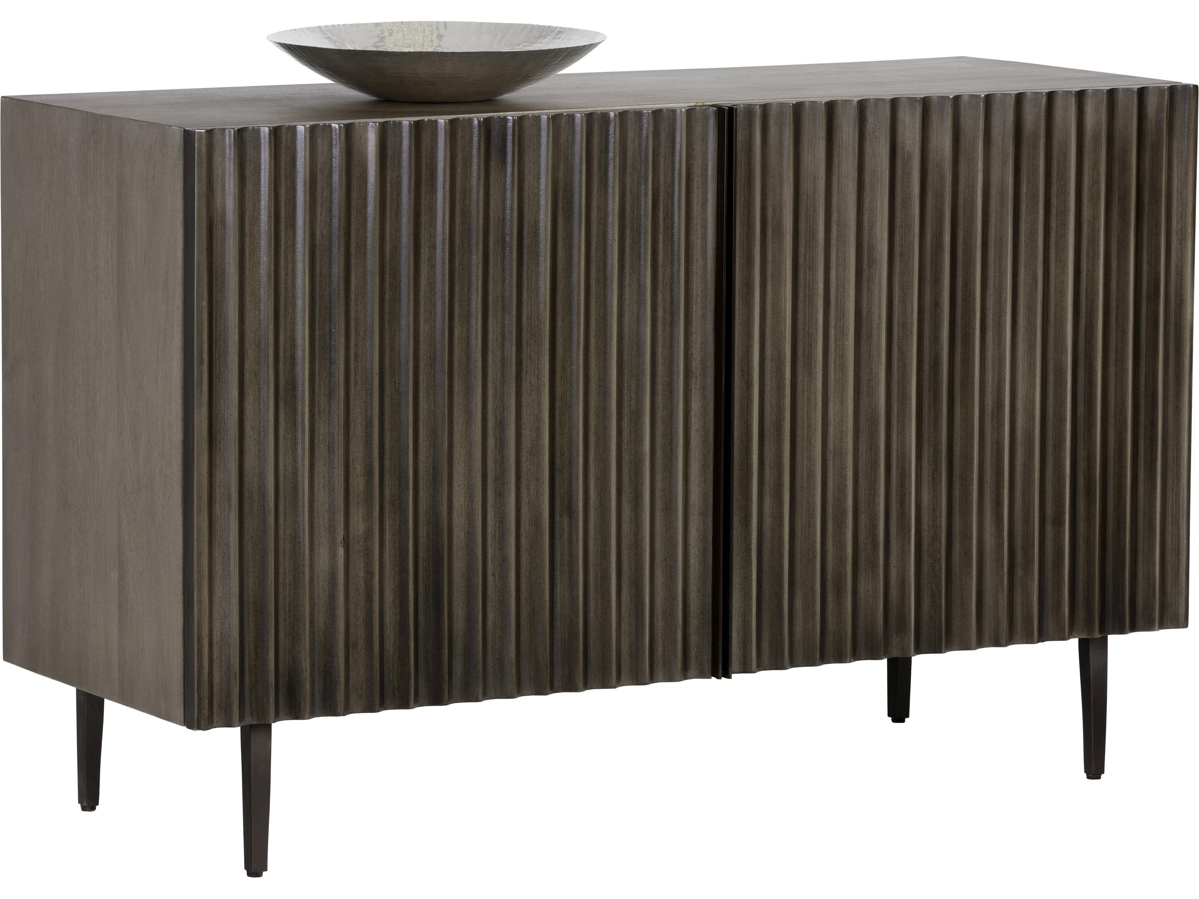 Sunpan Carlin 48" Mango Wood Grey Antique Brass Sideboard