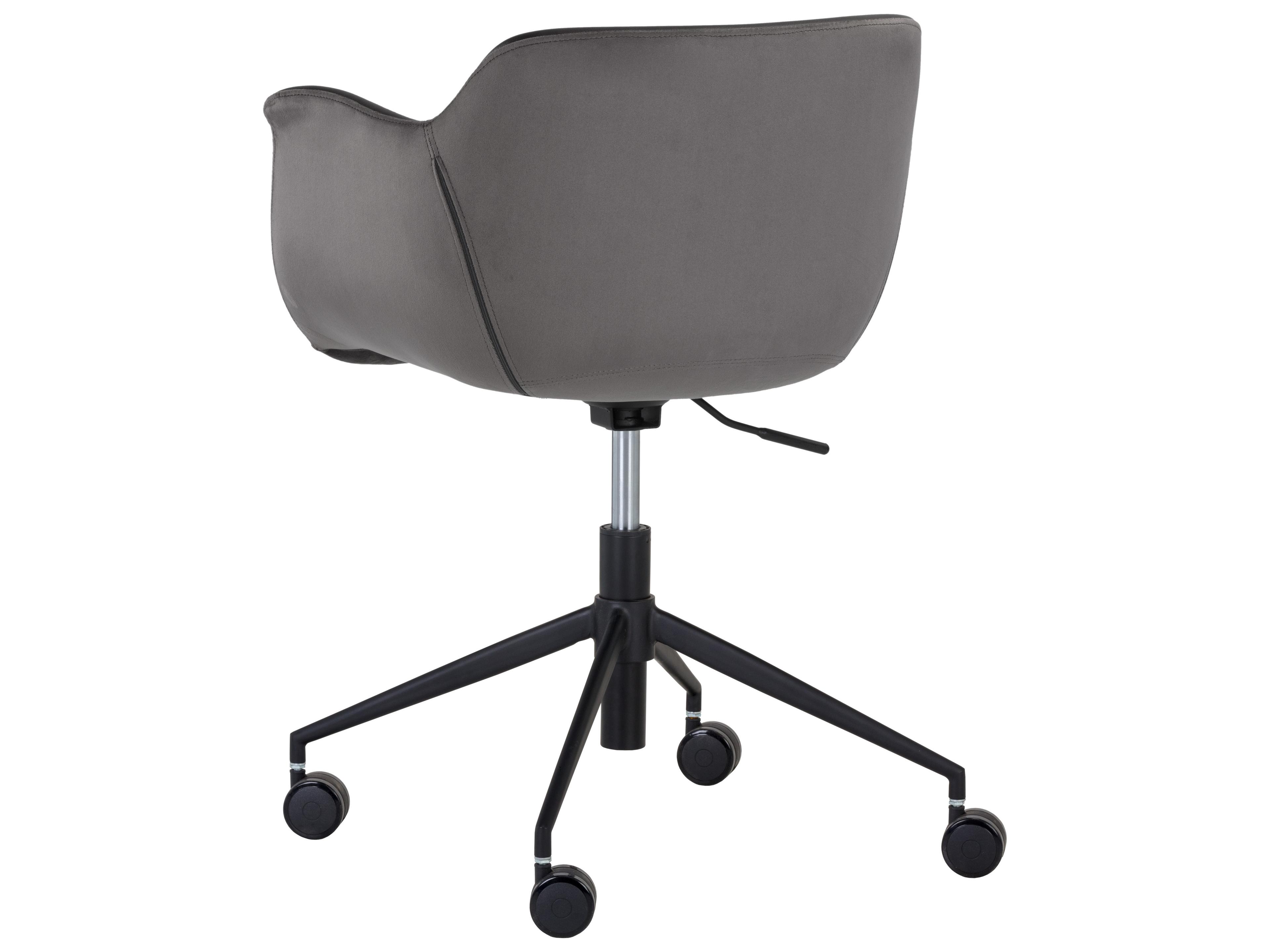 Sunpan Junction Gray Faux Leather Adjustable Swivel Computer Office Chair
