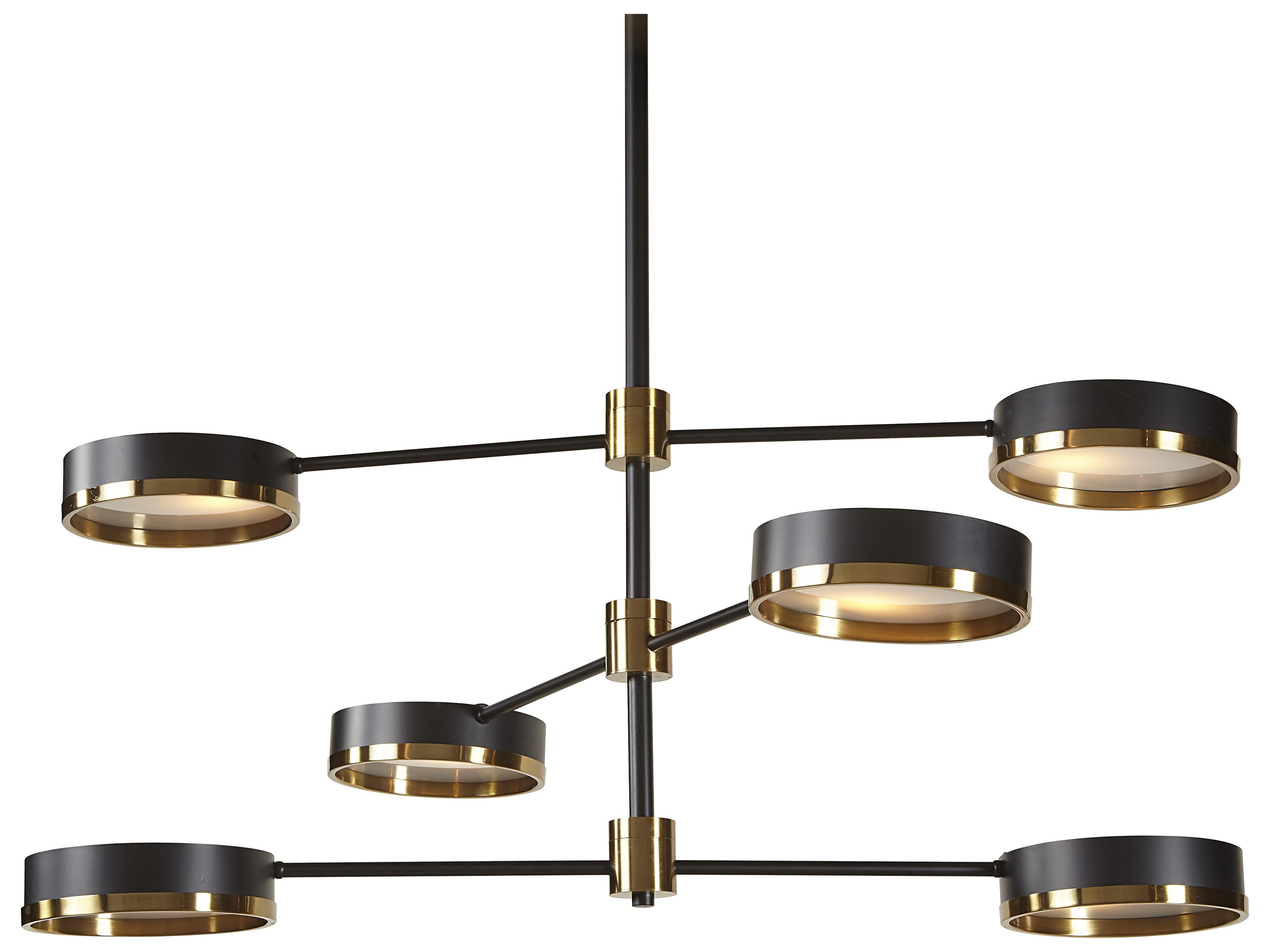 Sunpan Oralee 6-Light Black Brass Chandelier