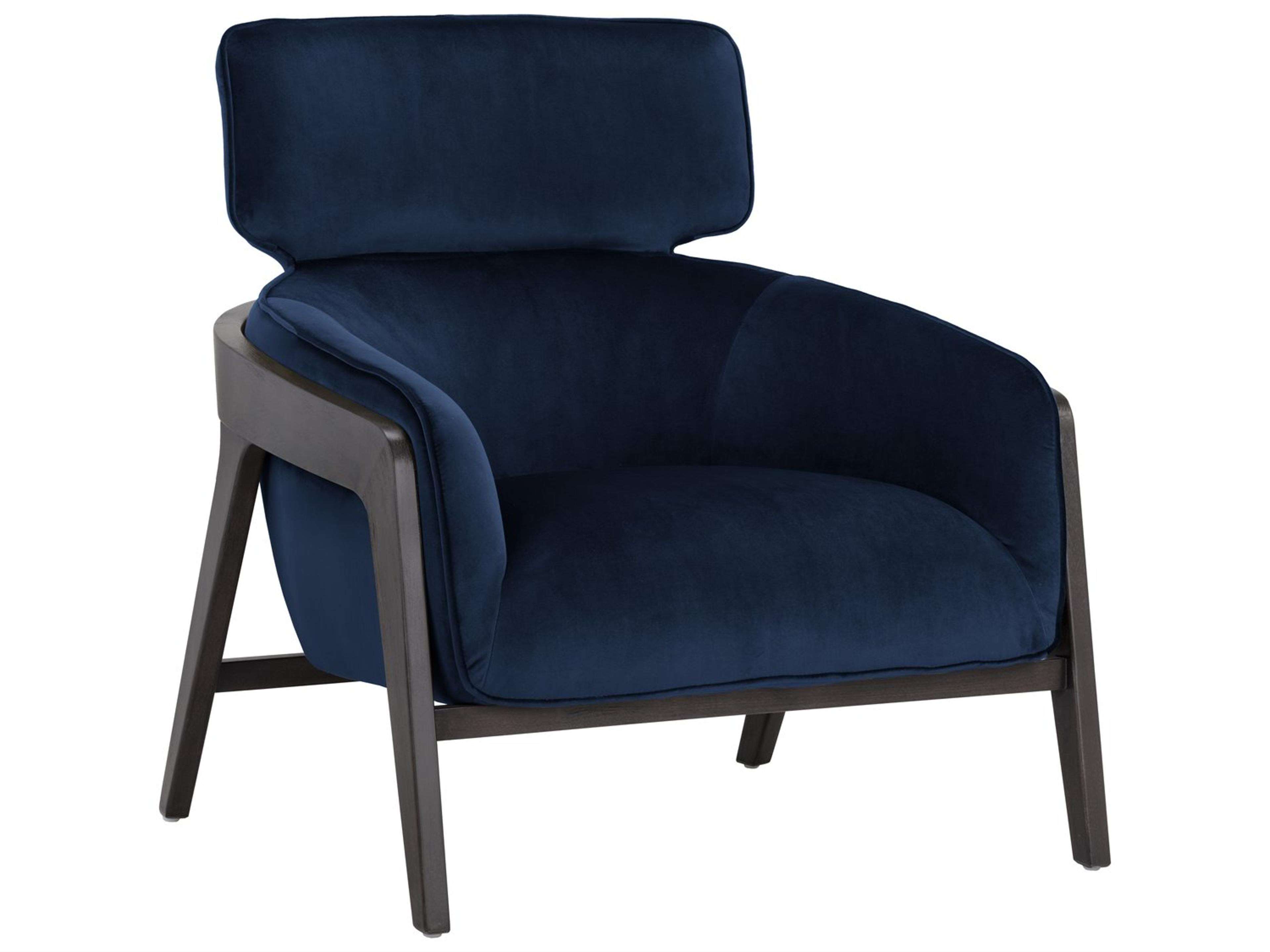 5west Maximus Blue Fabric Accent Chair
