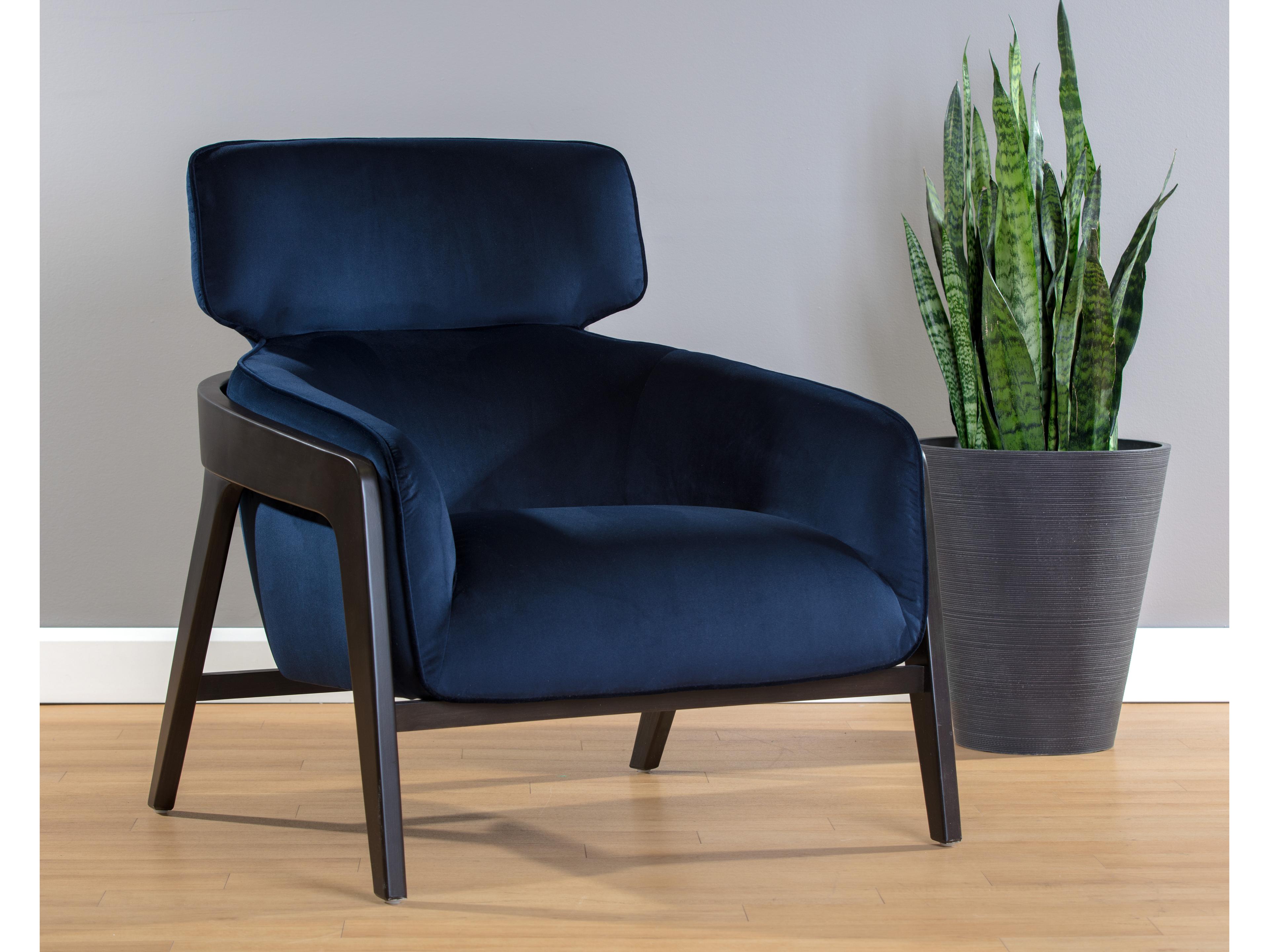 Sunpan 5west Maximus Blue Fabric Accent Chair