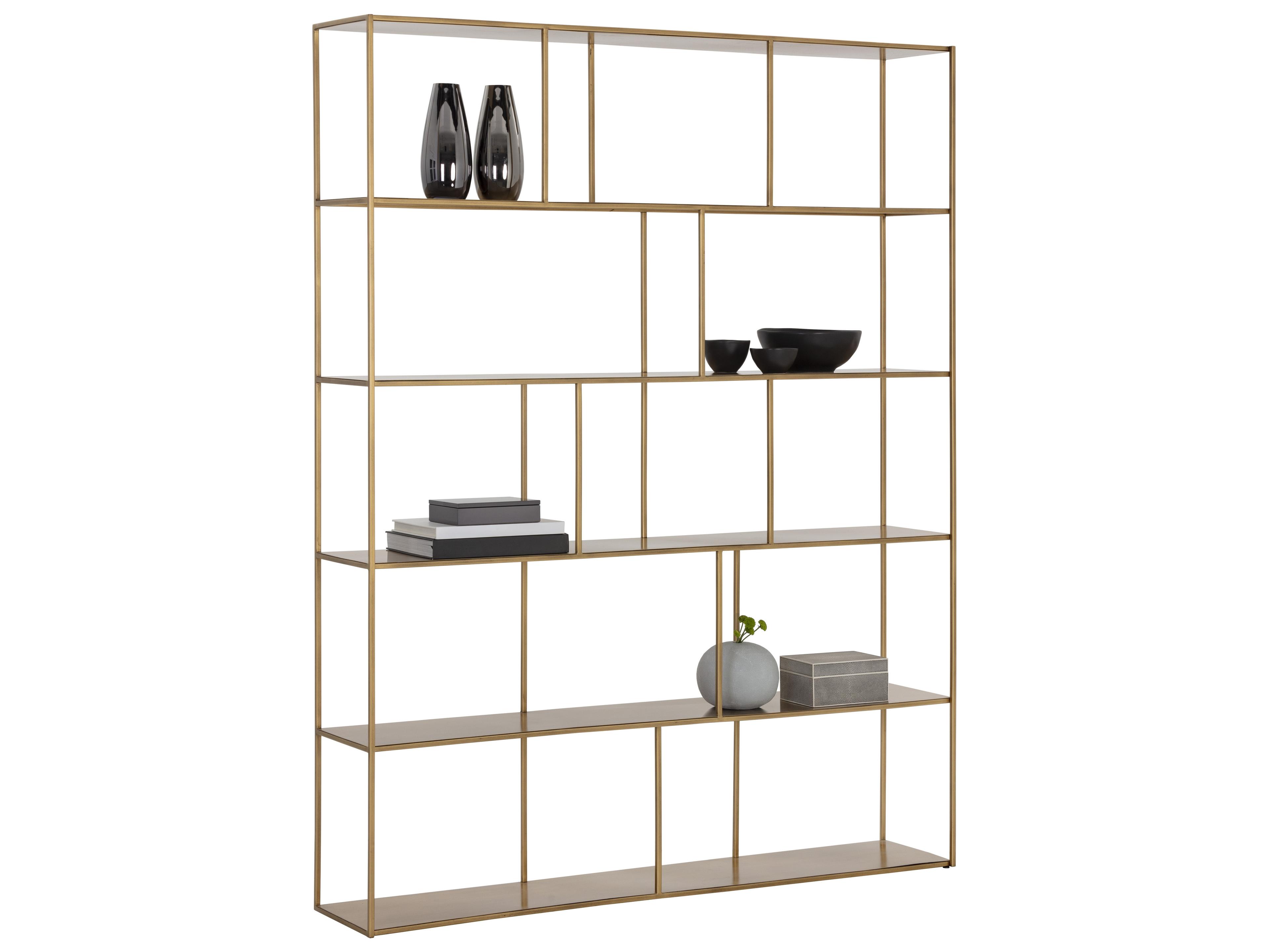 Mixt Antique Brass Bookcase