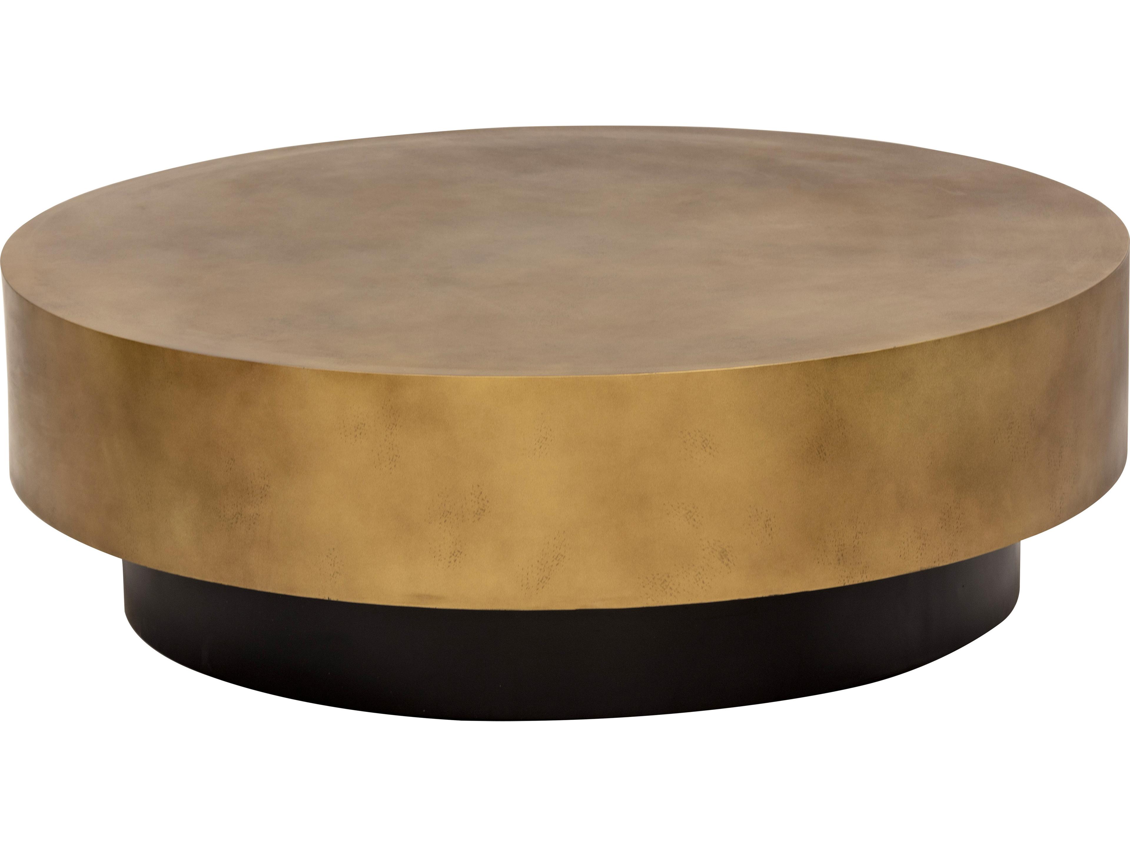 Bernaby Coffee Table Round Antique Brass