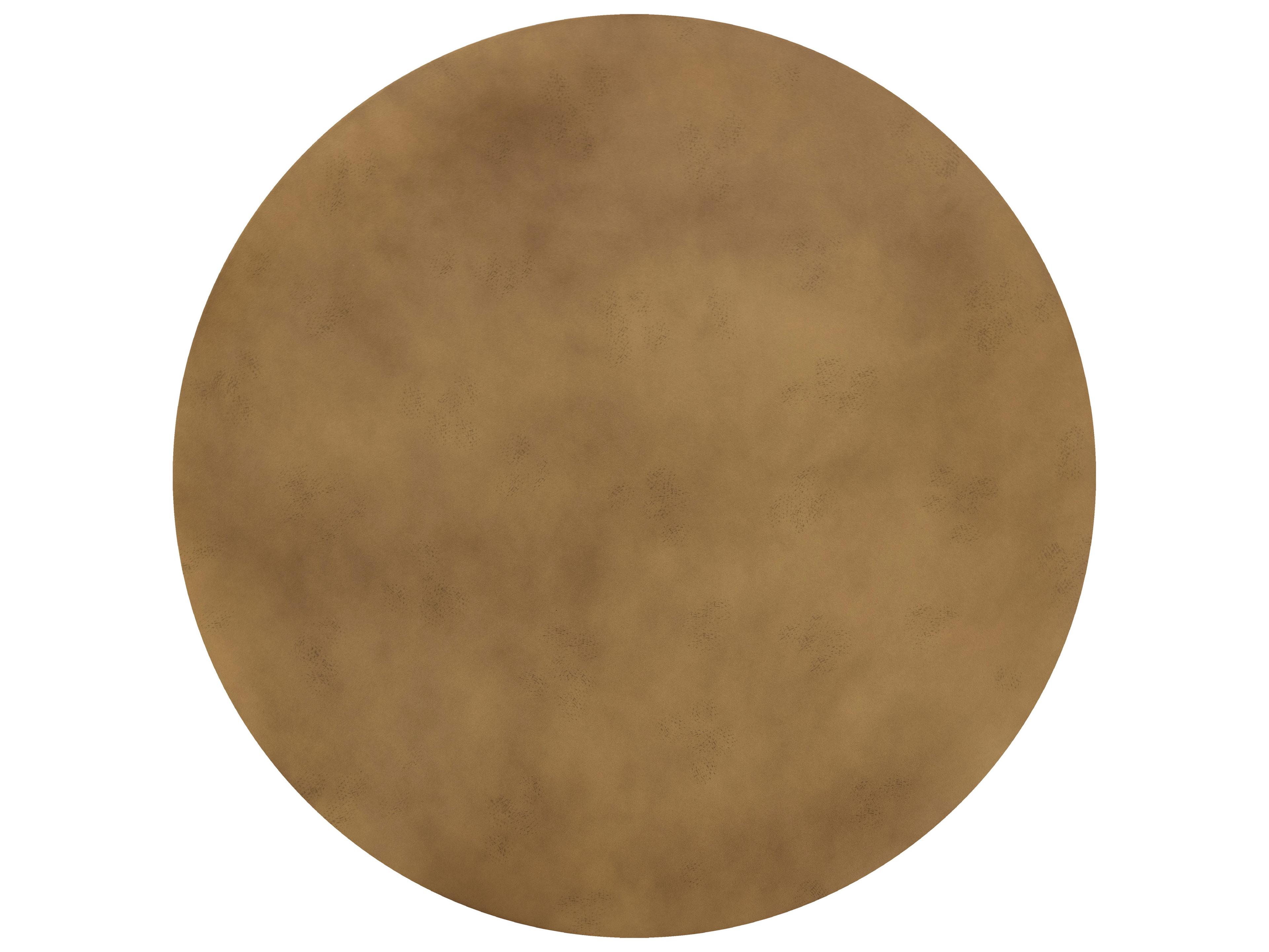 Sunpan Bernaby Round Metal Antique Brass Black Coffee Table