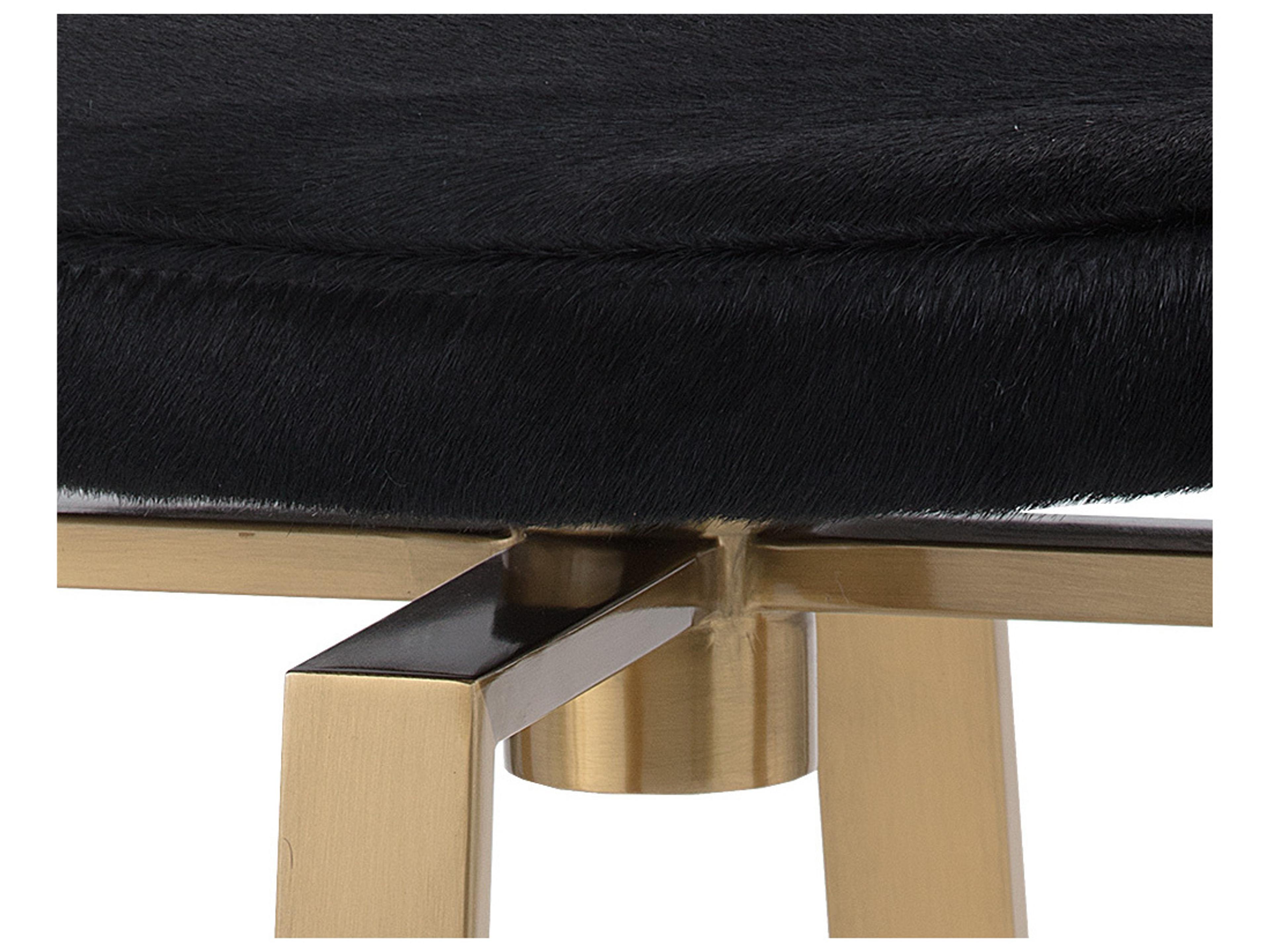 Sunpan Hendrix Swivel Fur Yellow Gold Counter Stool