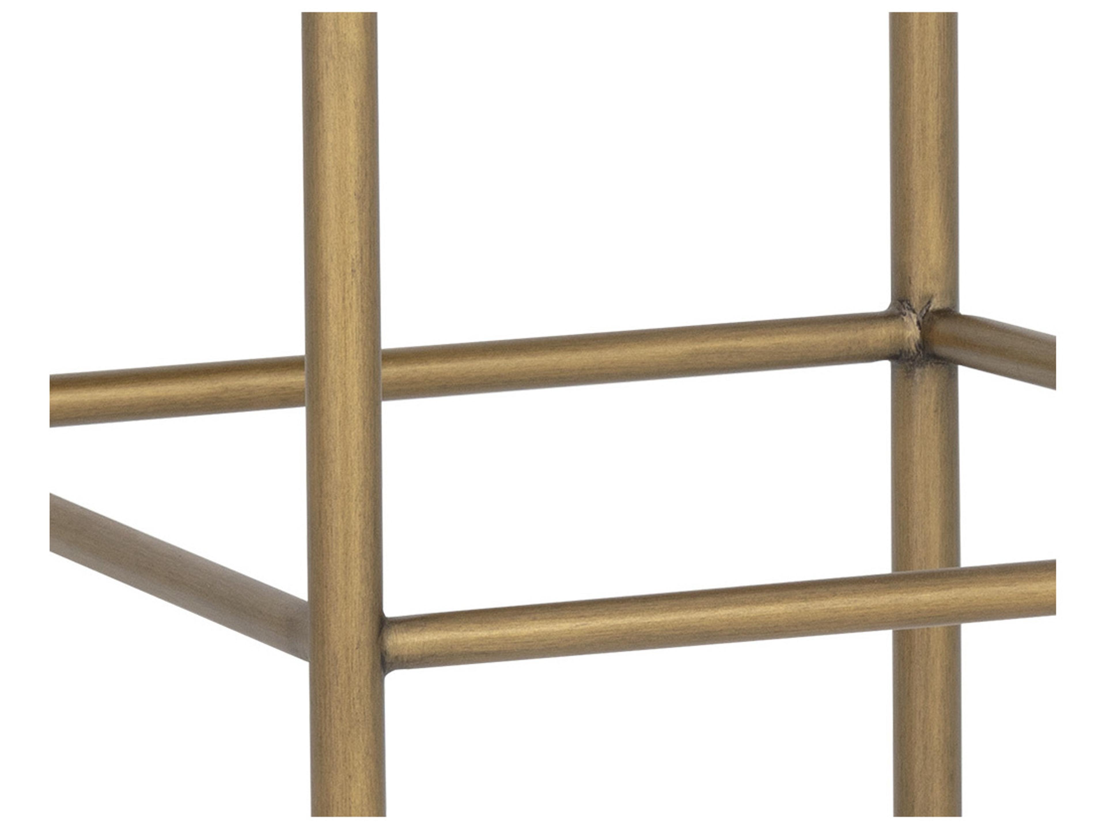 Sunpan Seneca Antique Brass Arena Navy Upholstered Counter Stool