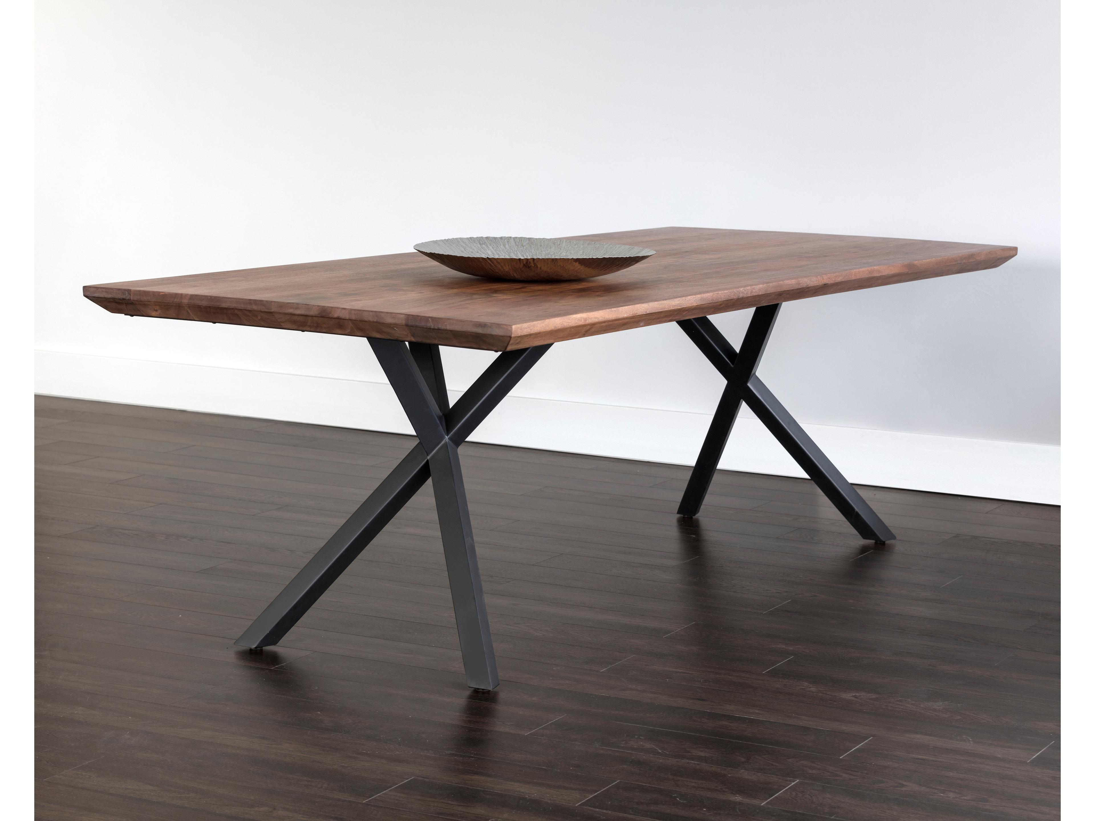 Sunpan Lark Rectangular Wood Black Dining Table