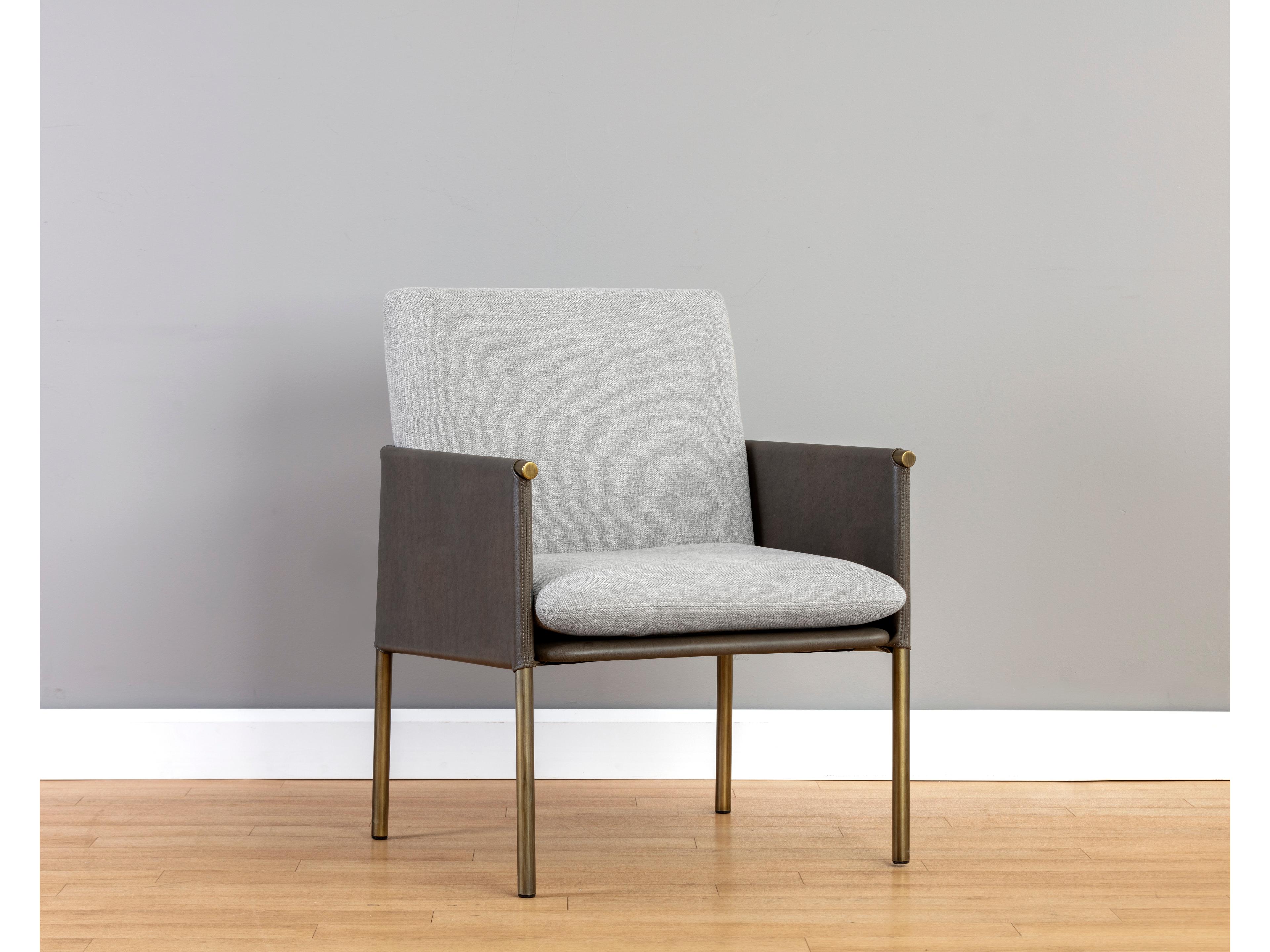 Sunpan Ikon Bellevue Gray Fabric Accent Chair