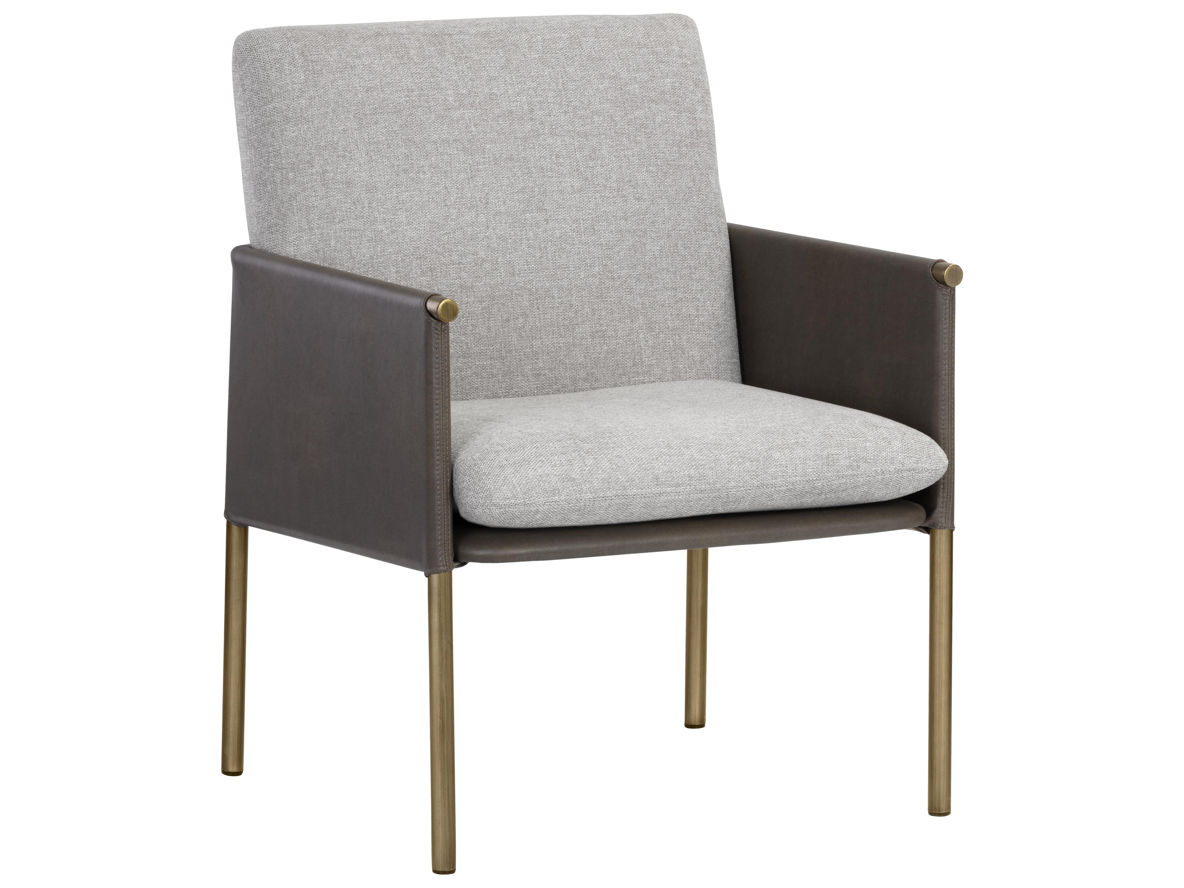 Ikon Bellevue Gray Fabric Accent Chair
