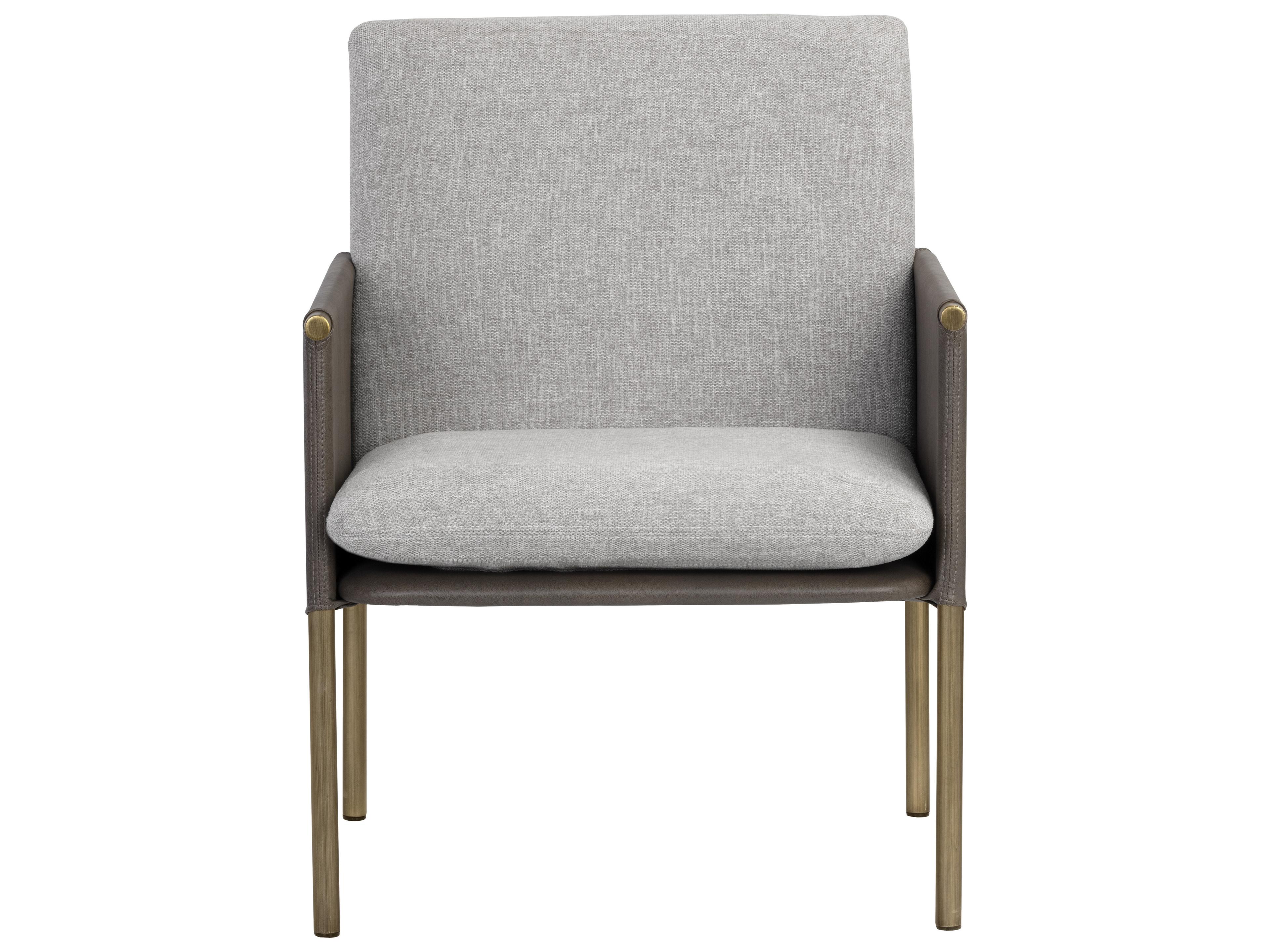 Sunpan Ikon Bellevue Gray Fabric Accent Chair