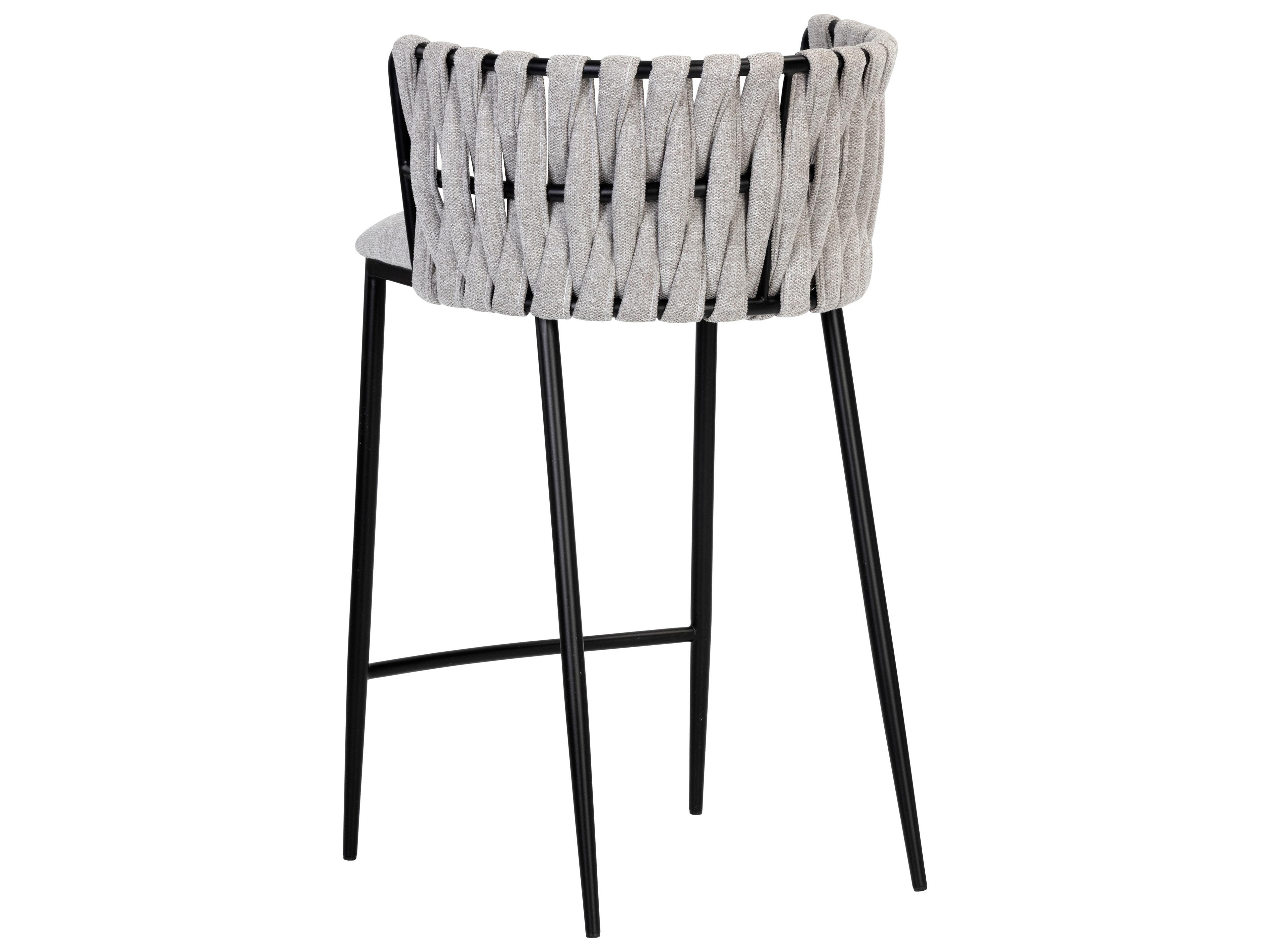 Sunpan Sarai Belfast Heather Grey Upholstered Bar Stool
