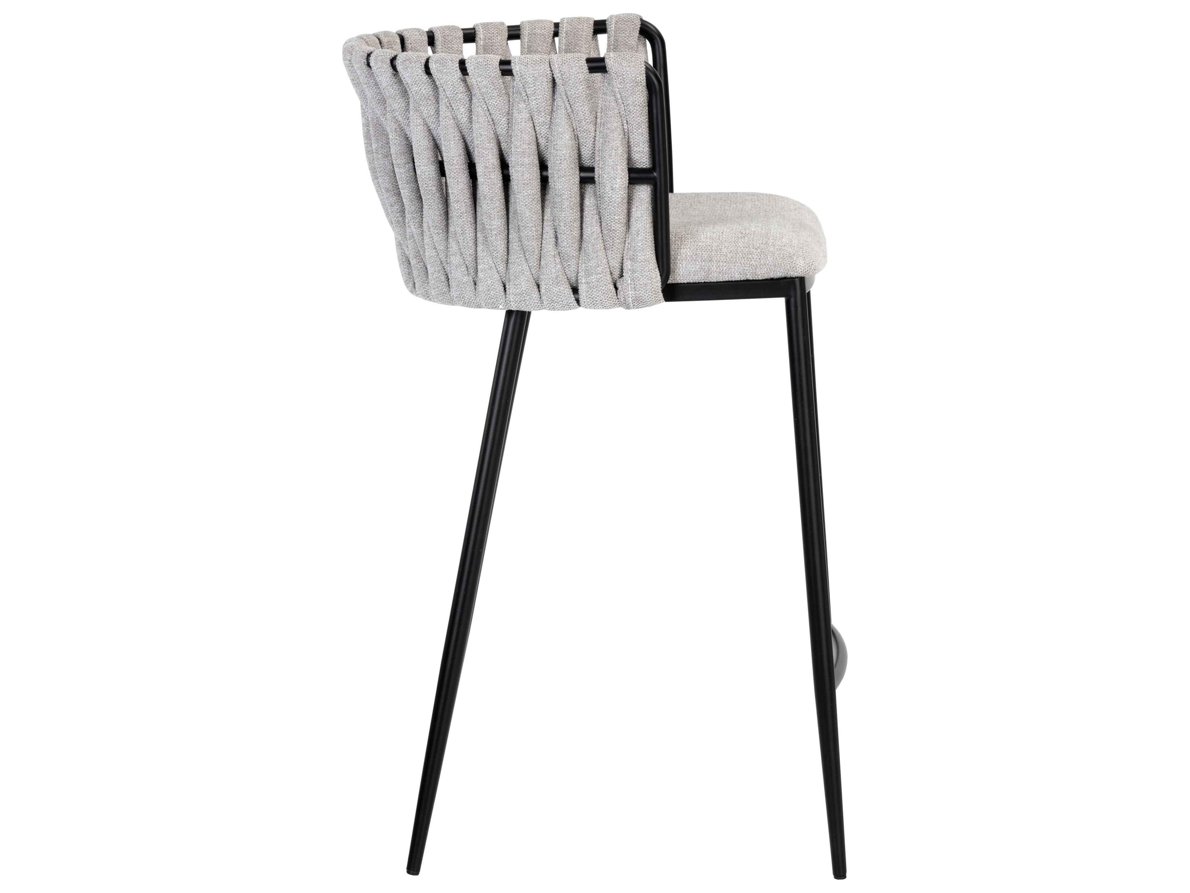 Sunpan Sarai Belfast Heather Grey Upholstered Bar Stool