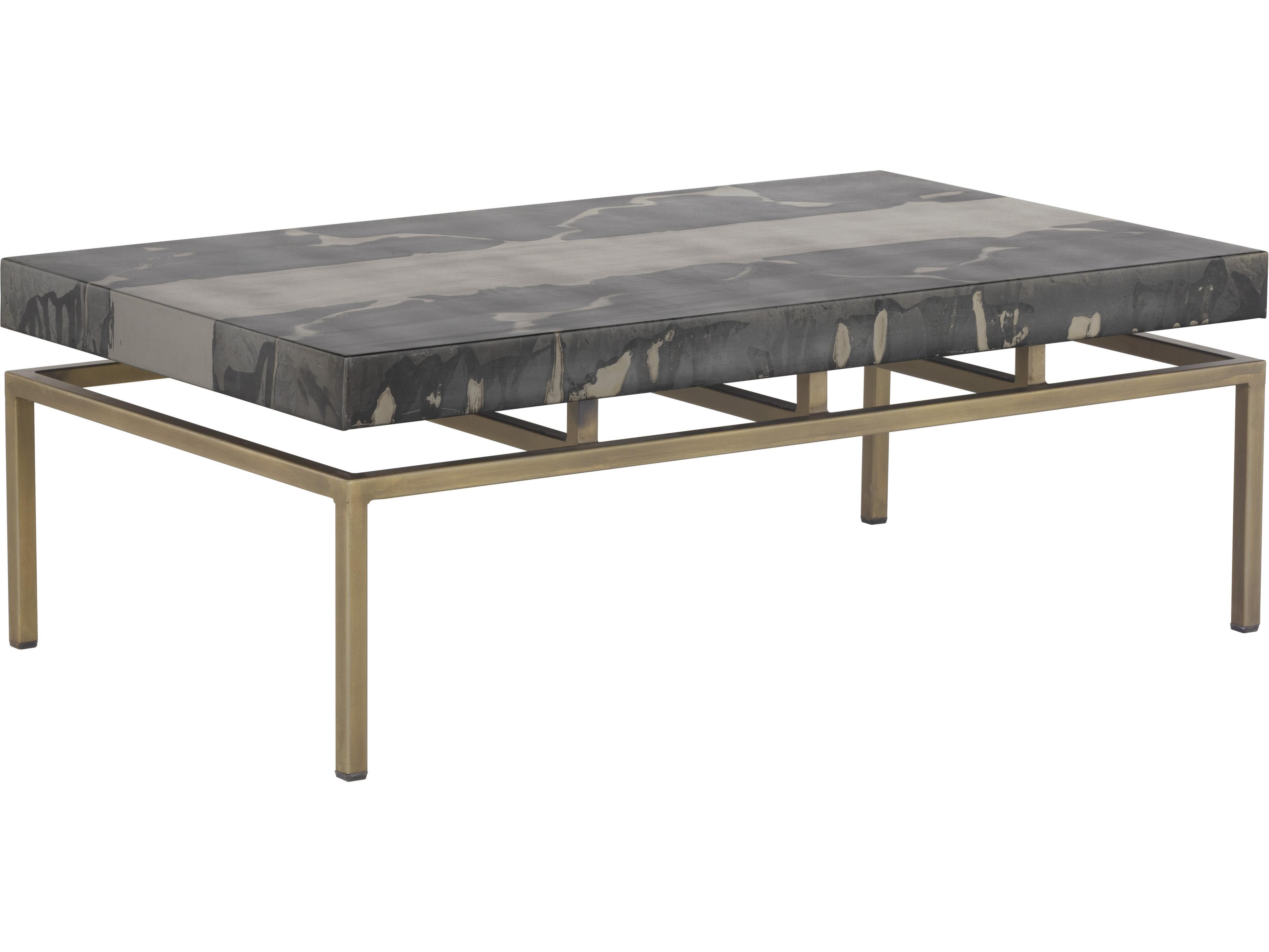 Toreno Rectangular Metal Antique Brass Coffee Table