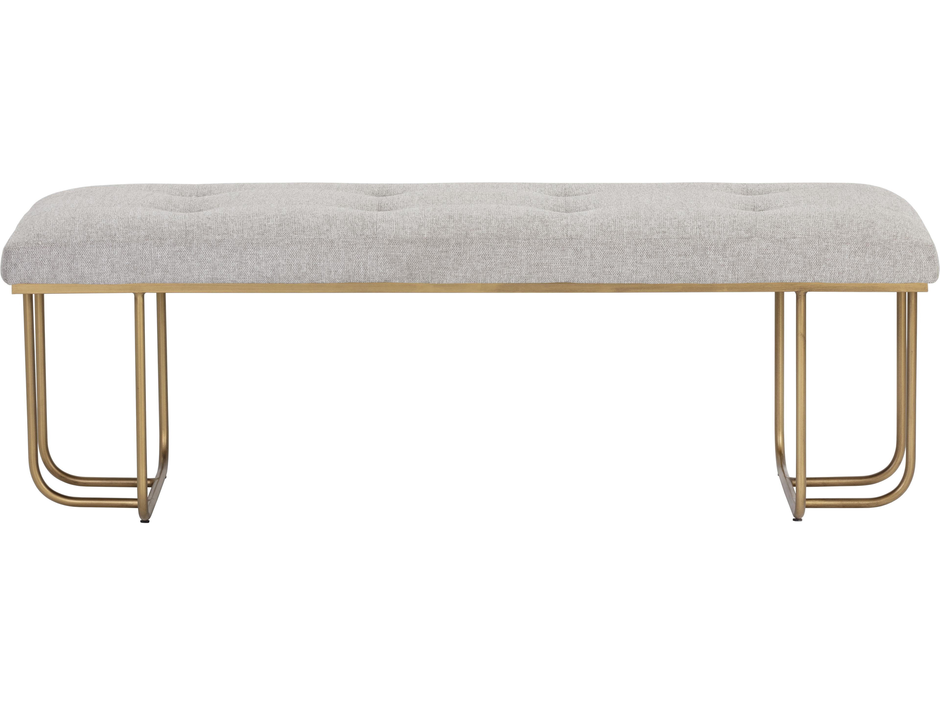 Sunpan Maverick Belfast Heather Grey Upholstered Accent Bench