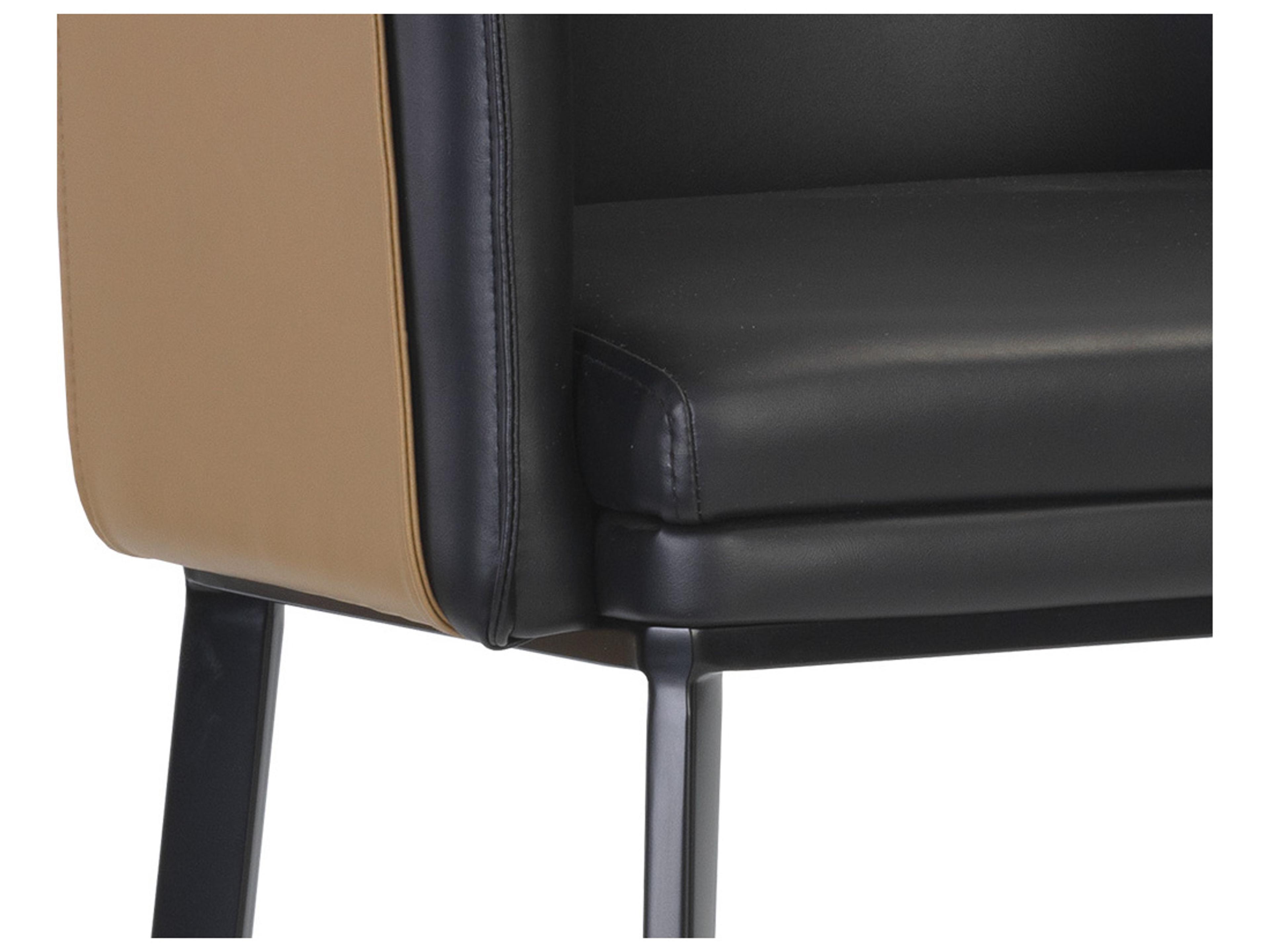 Sunpan Ikon Carter Napa Black Cognac Bar Stool