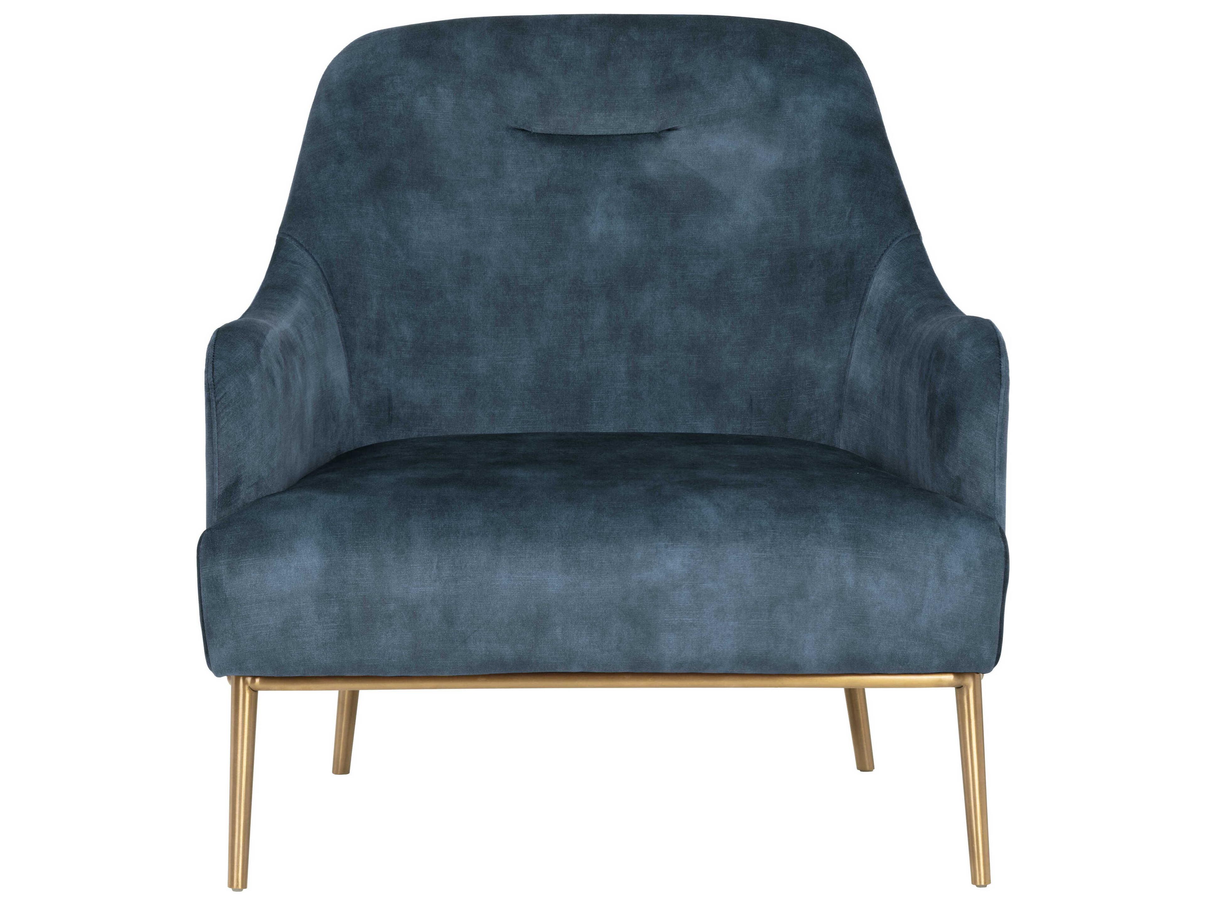 Sunpan Cameron Blue Fabric Accent Chair