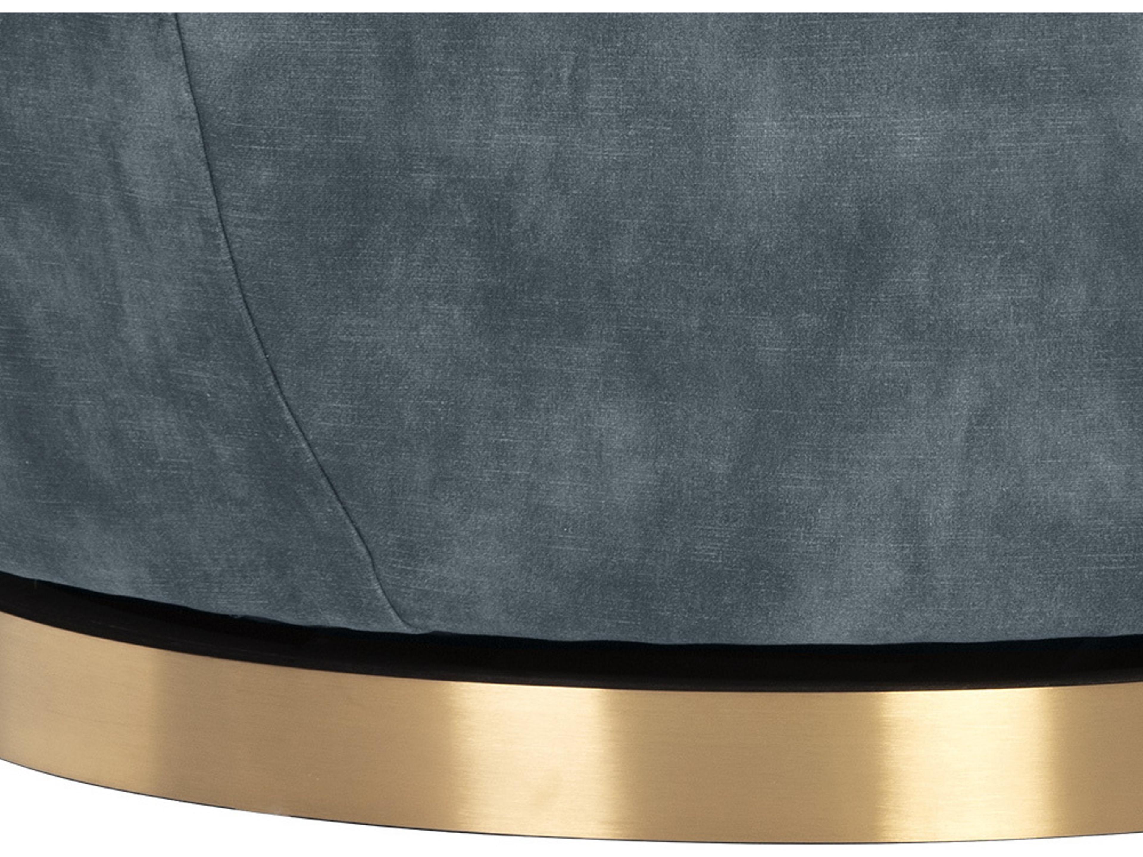 Sunpan Casey Swivel Blue Fabric Accent Chair