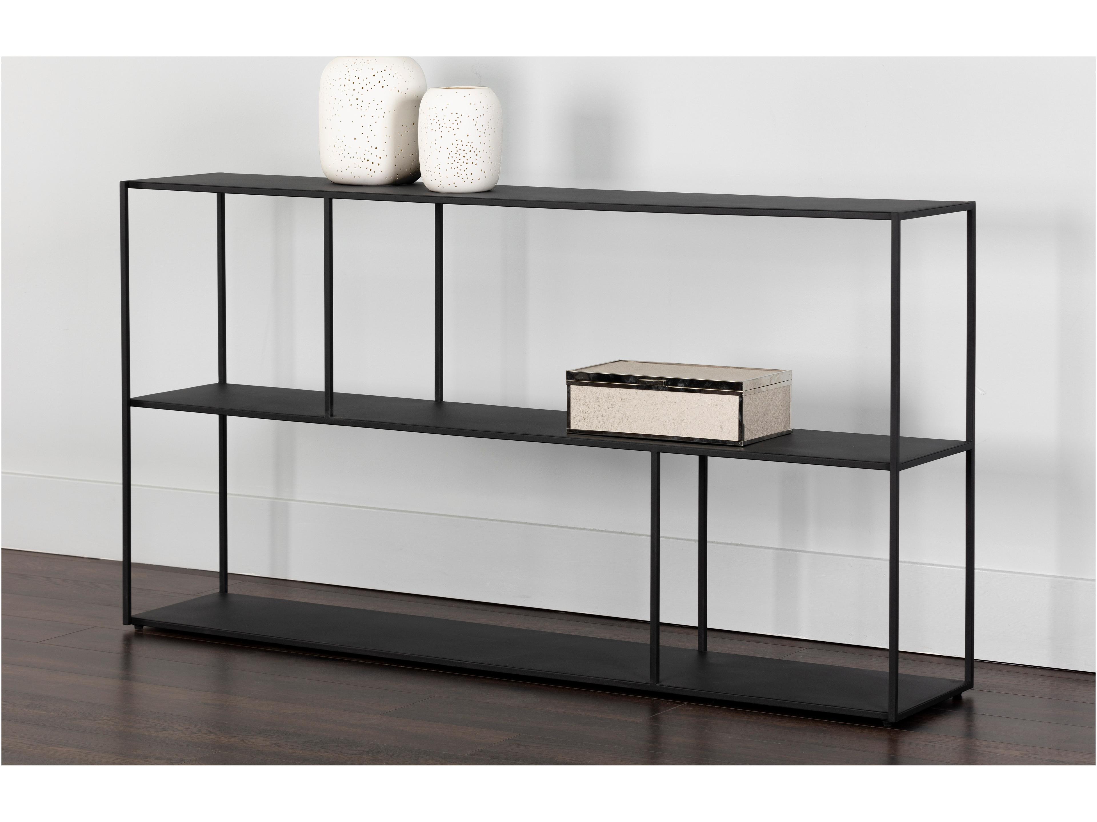 Eiffel Low Bookcase Large Black Iron