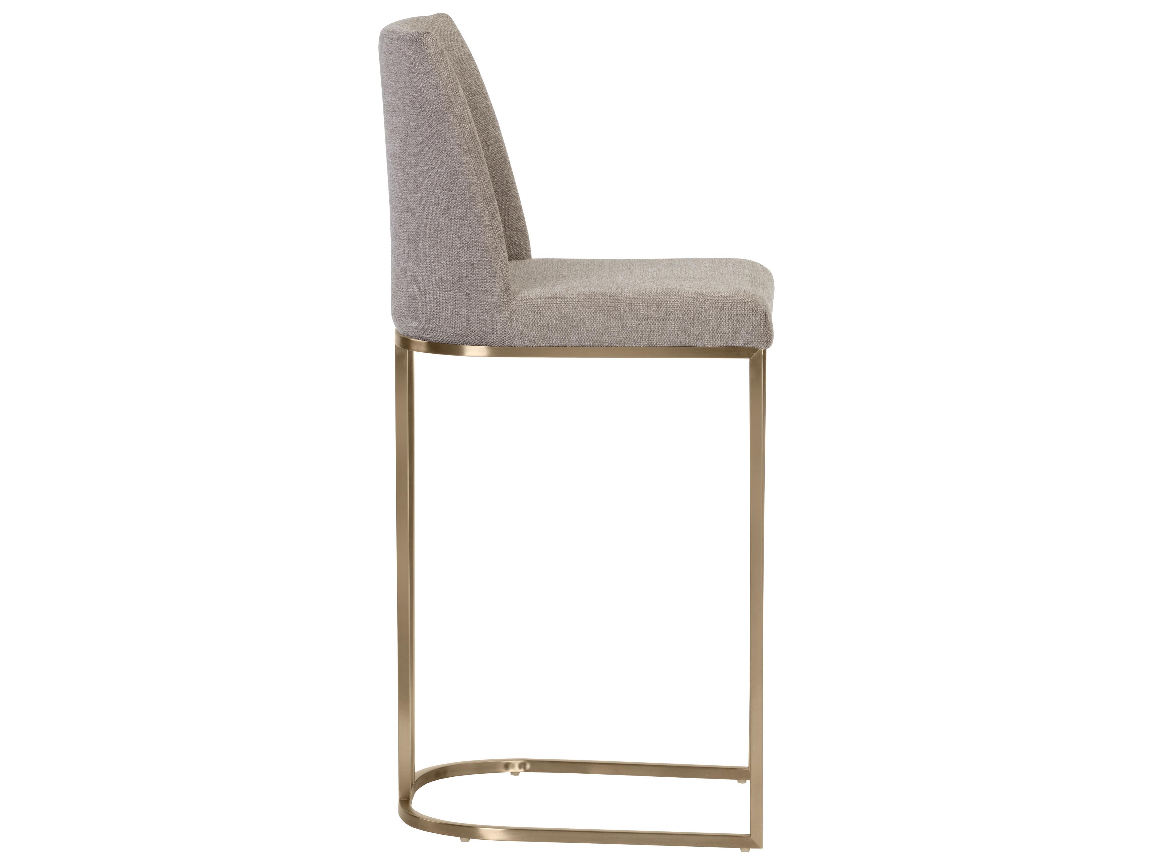 Sunpan Rayla Belfast Oyster Shell Upholstered Bar Stool