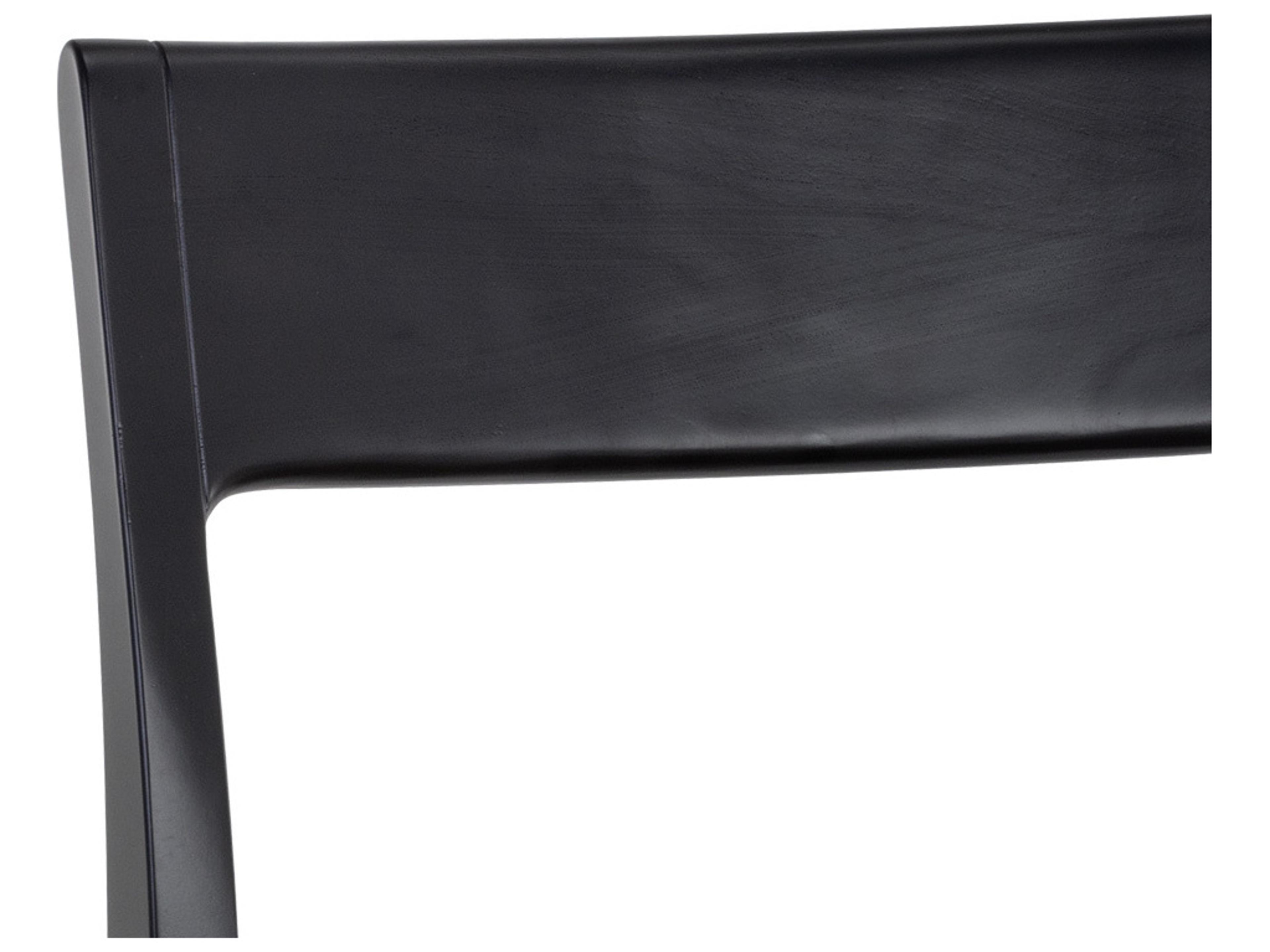 Sunpan Beech Wood Black Upholstered Side Dining Chair