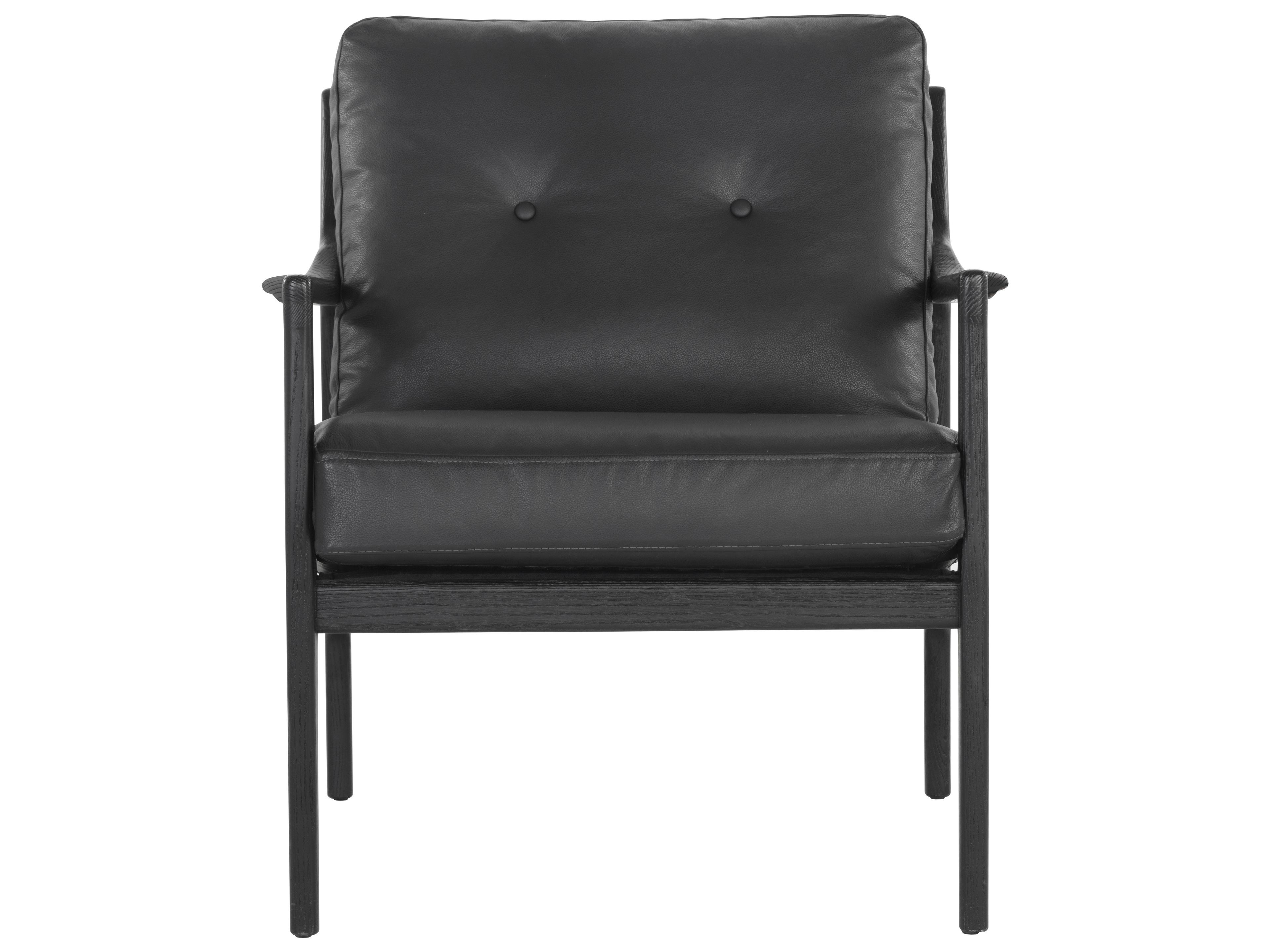 Sunpan Gilmore Black Leather Accent Chair
