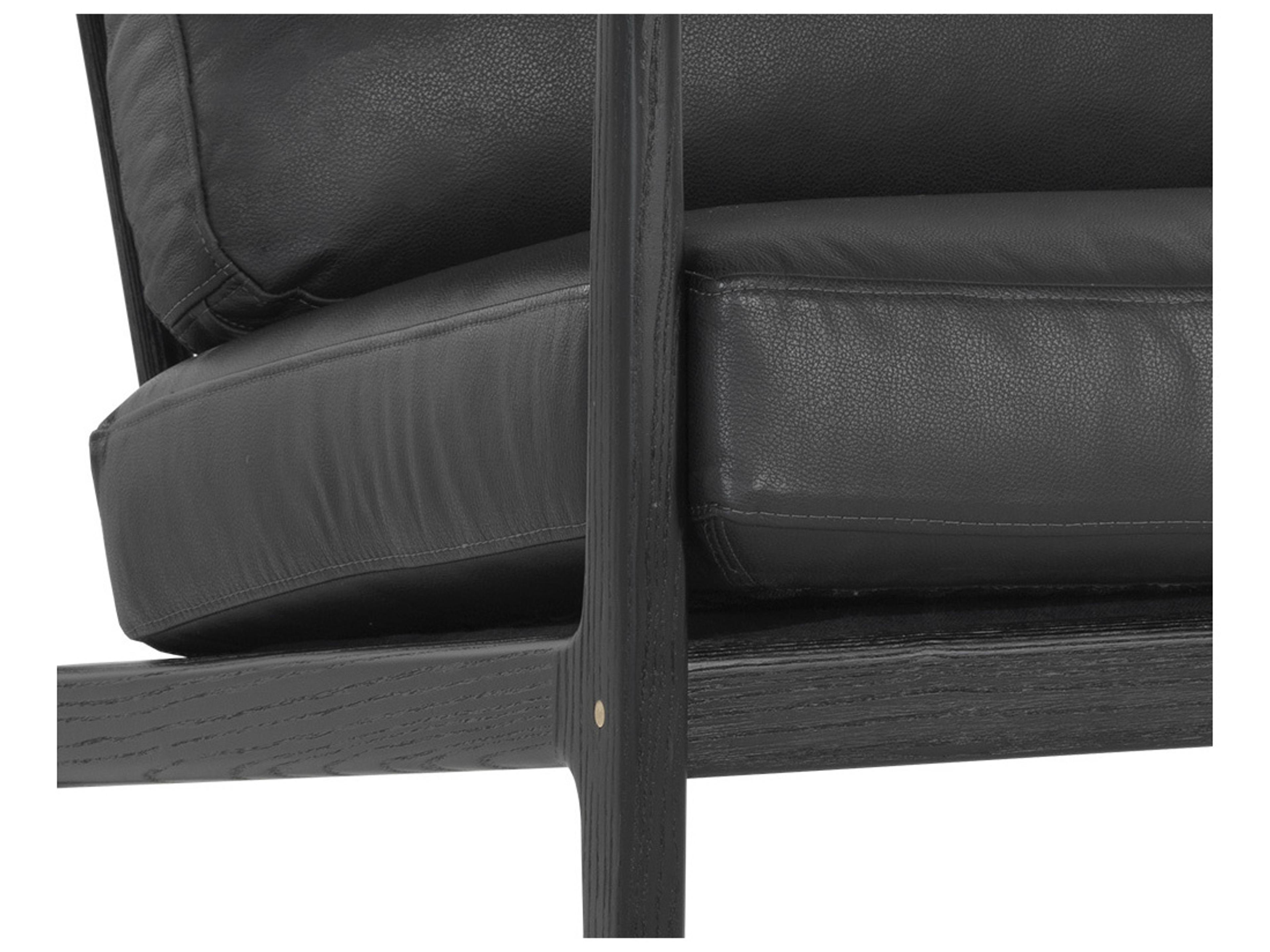Sunpan Gilmore Black Leather Accent Chair