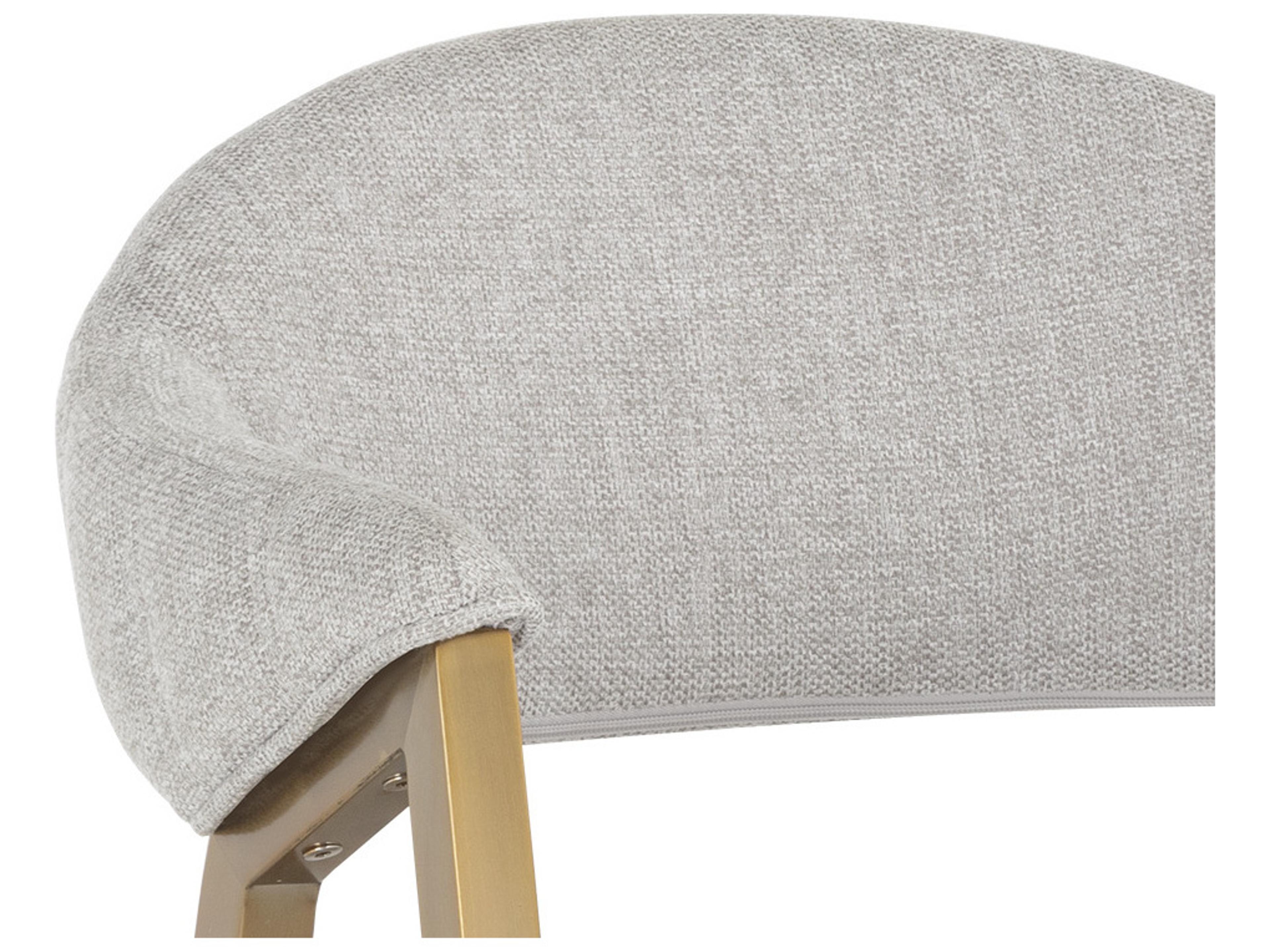 Sunpan Ikon Burgos Gray Upholstered Arm Dining Chair