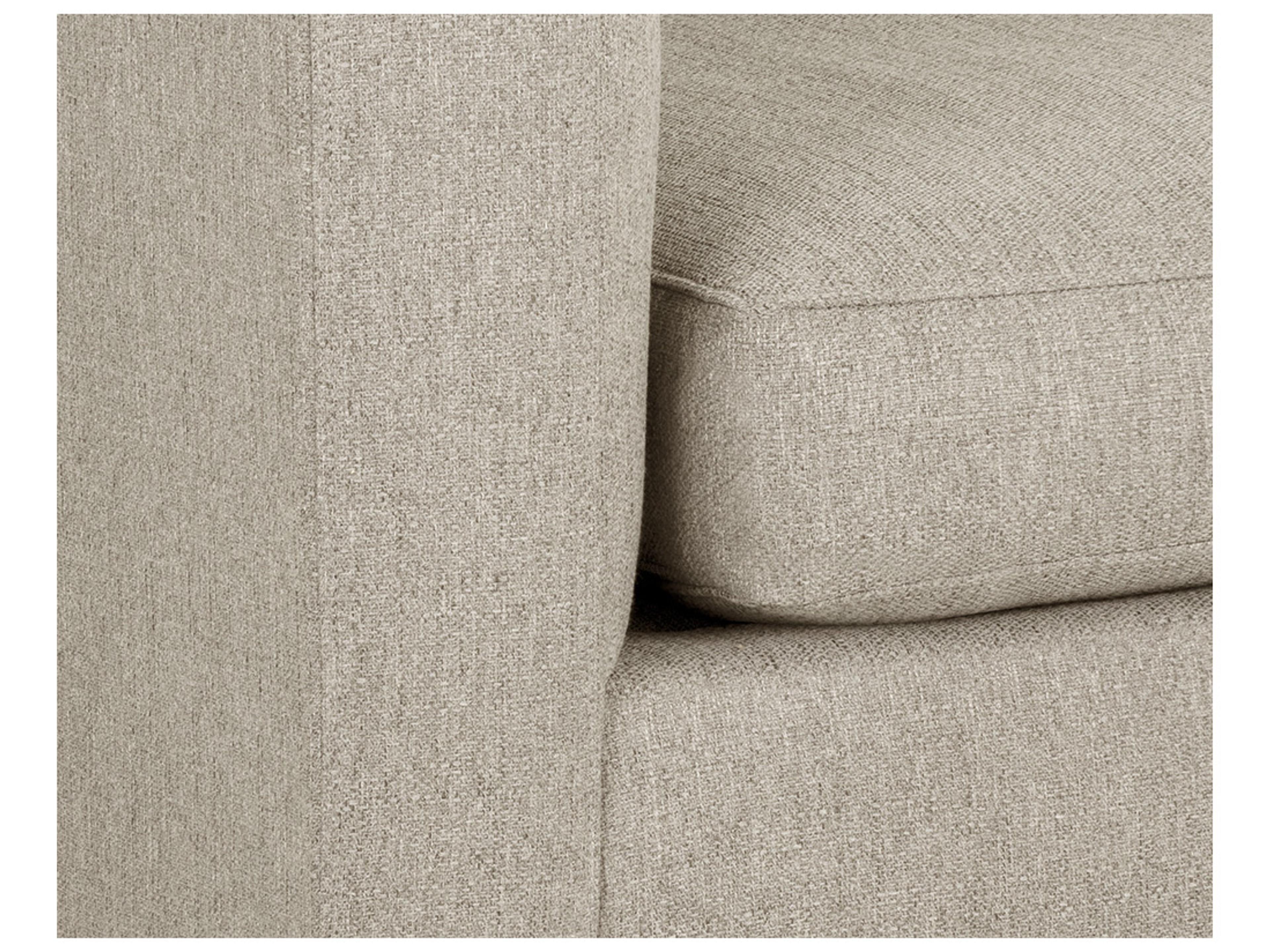 Sunpan Domestic Byward Liv Wicker Black Beige Upholstered Sofa