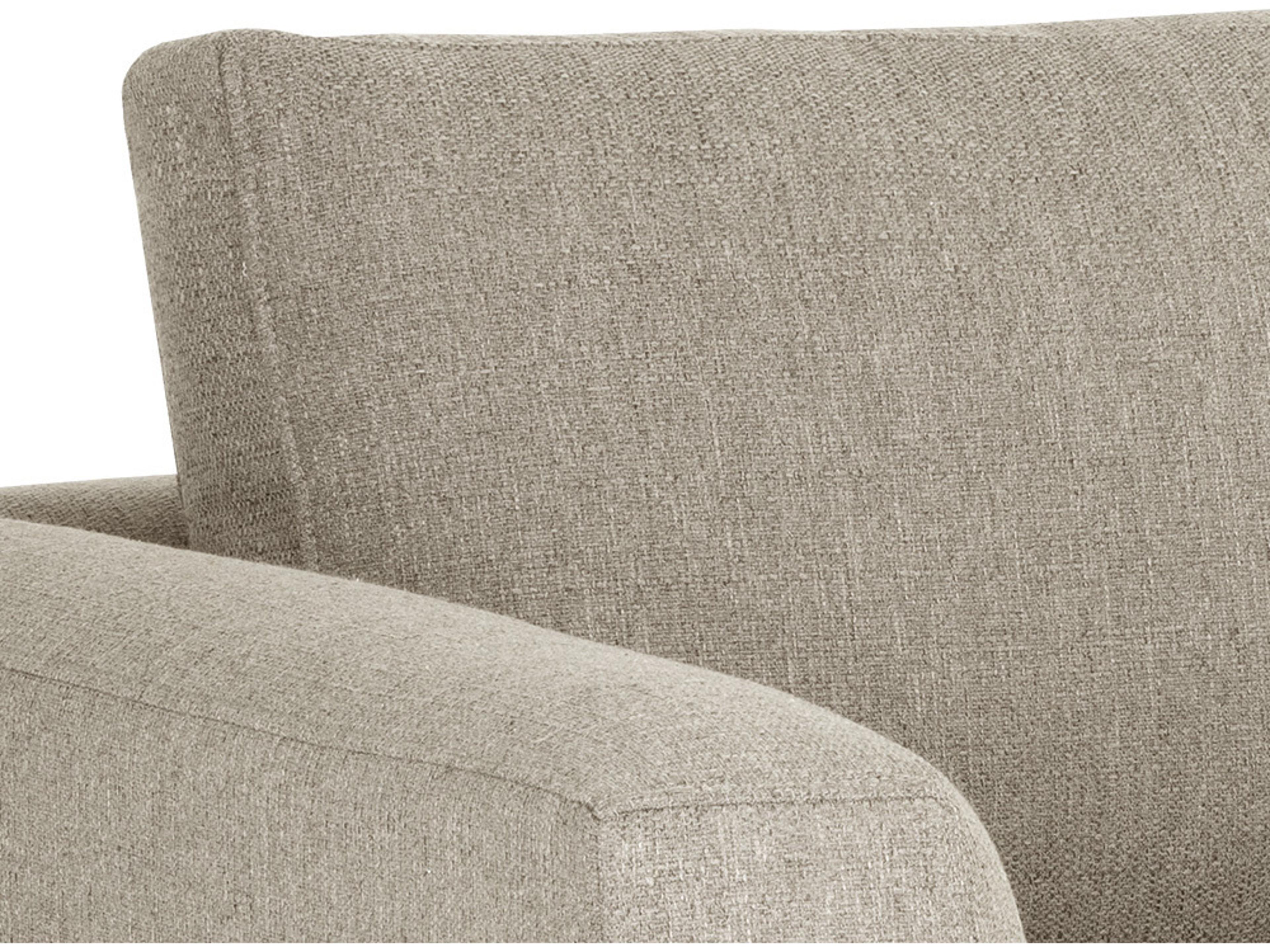 Sunpan Domestic Byward Liv Wicker Black Beige Upholstered Sofa