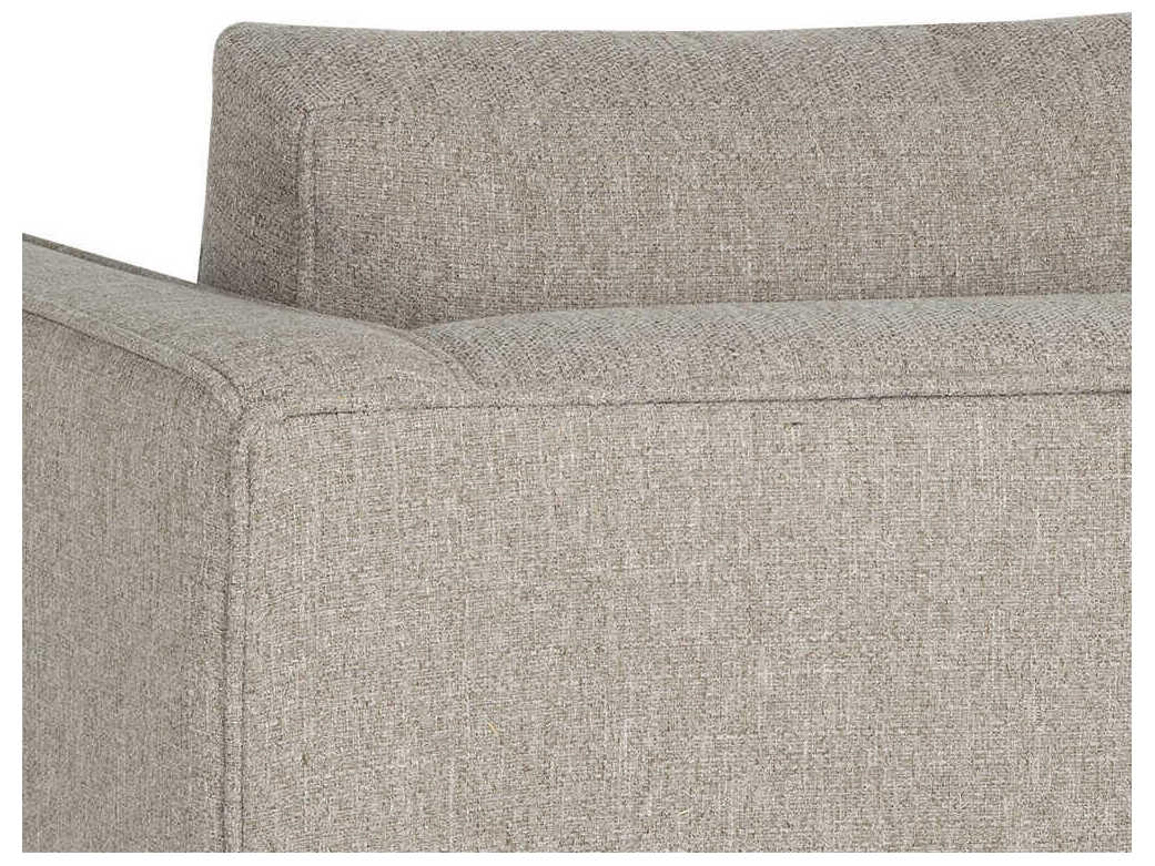 Sunpan Domestic Adrian Liv Wicker Espresso Beige Upholstered Sofa