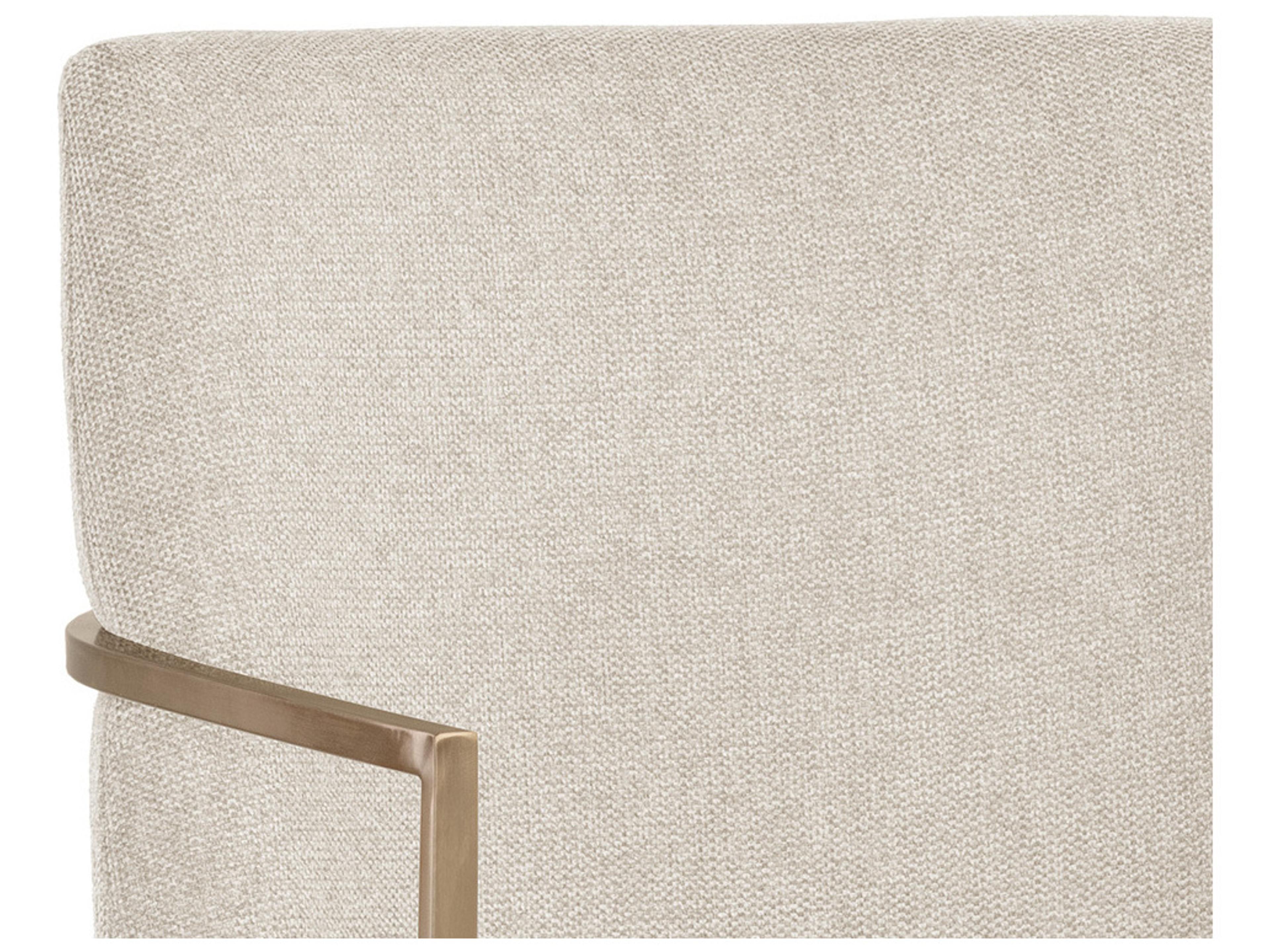 Sunpan Rayla Beige Upholstered Arm Dining Chair