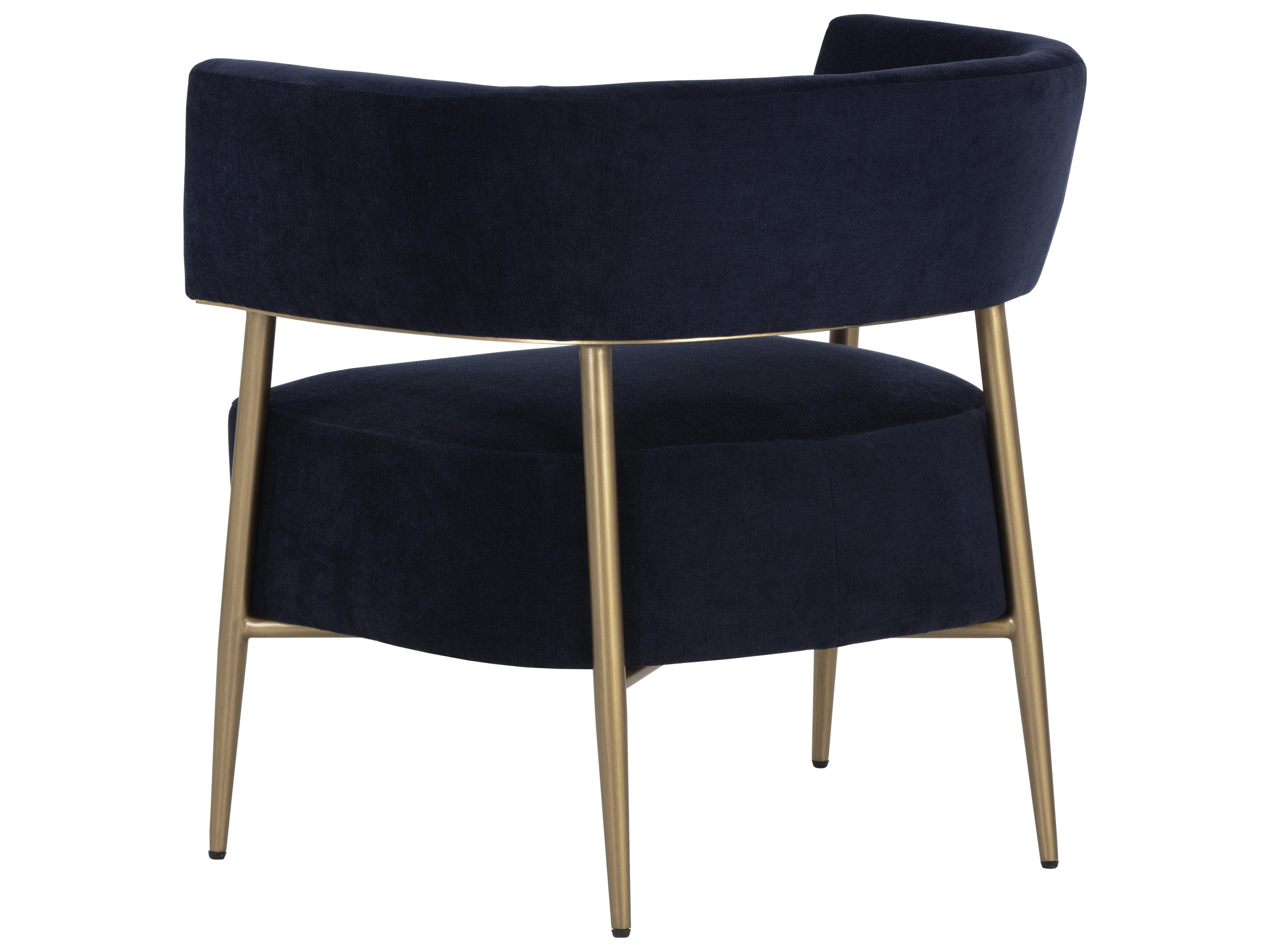 Sunpan Maestro Blue Fabric Accent Chair