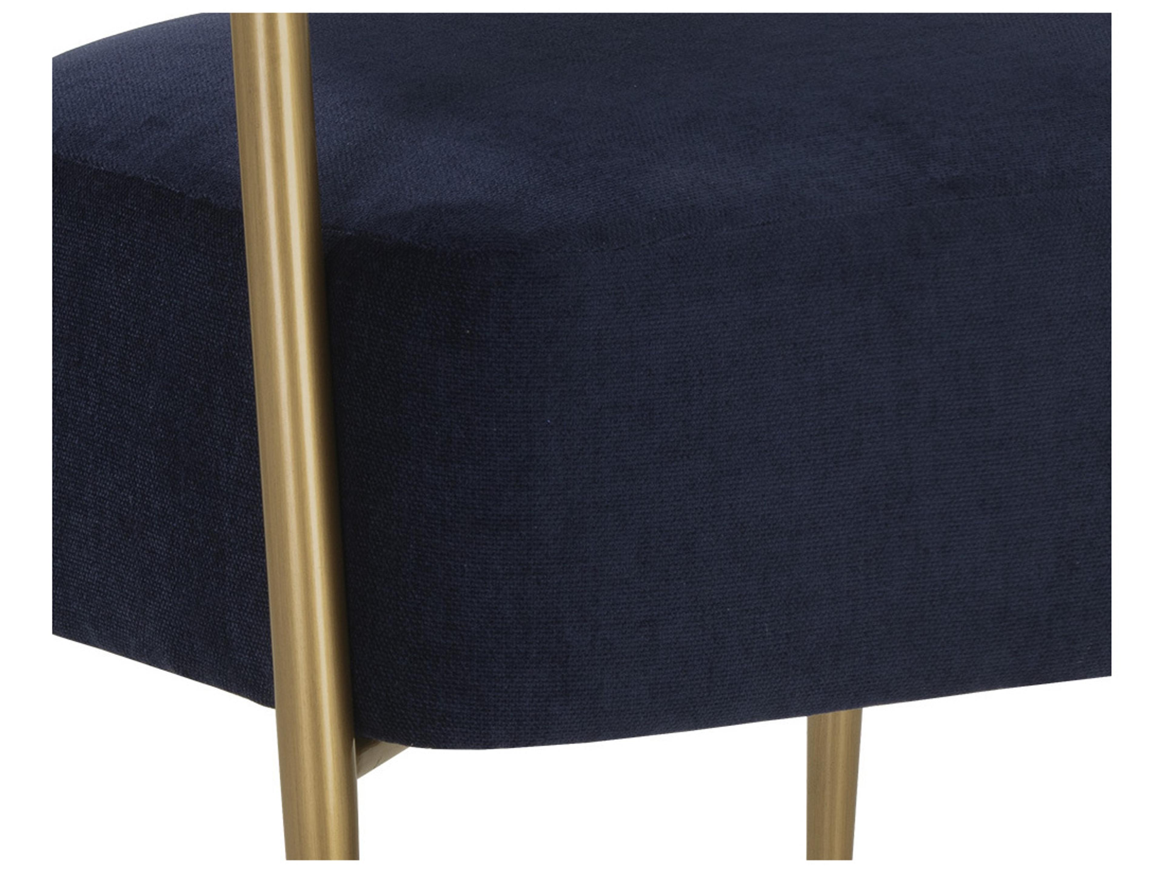 Sunpan Maestro Blue Fabric Accent Chair