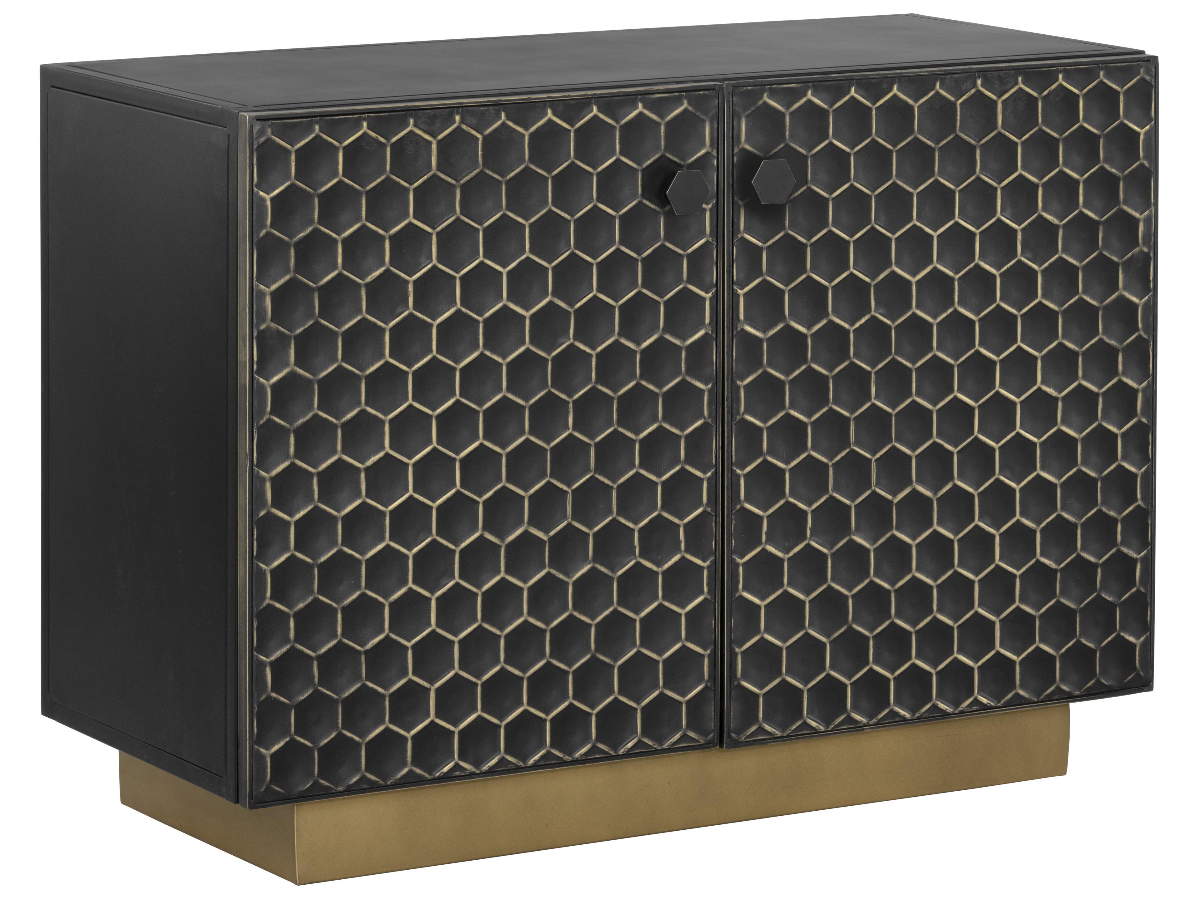 Sunpan Hive 41" Black Brass Sideboard