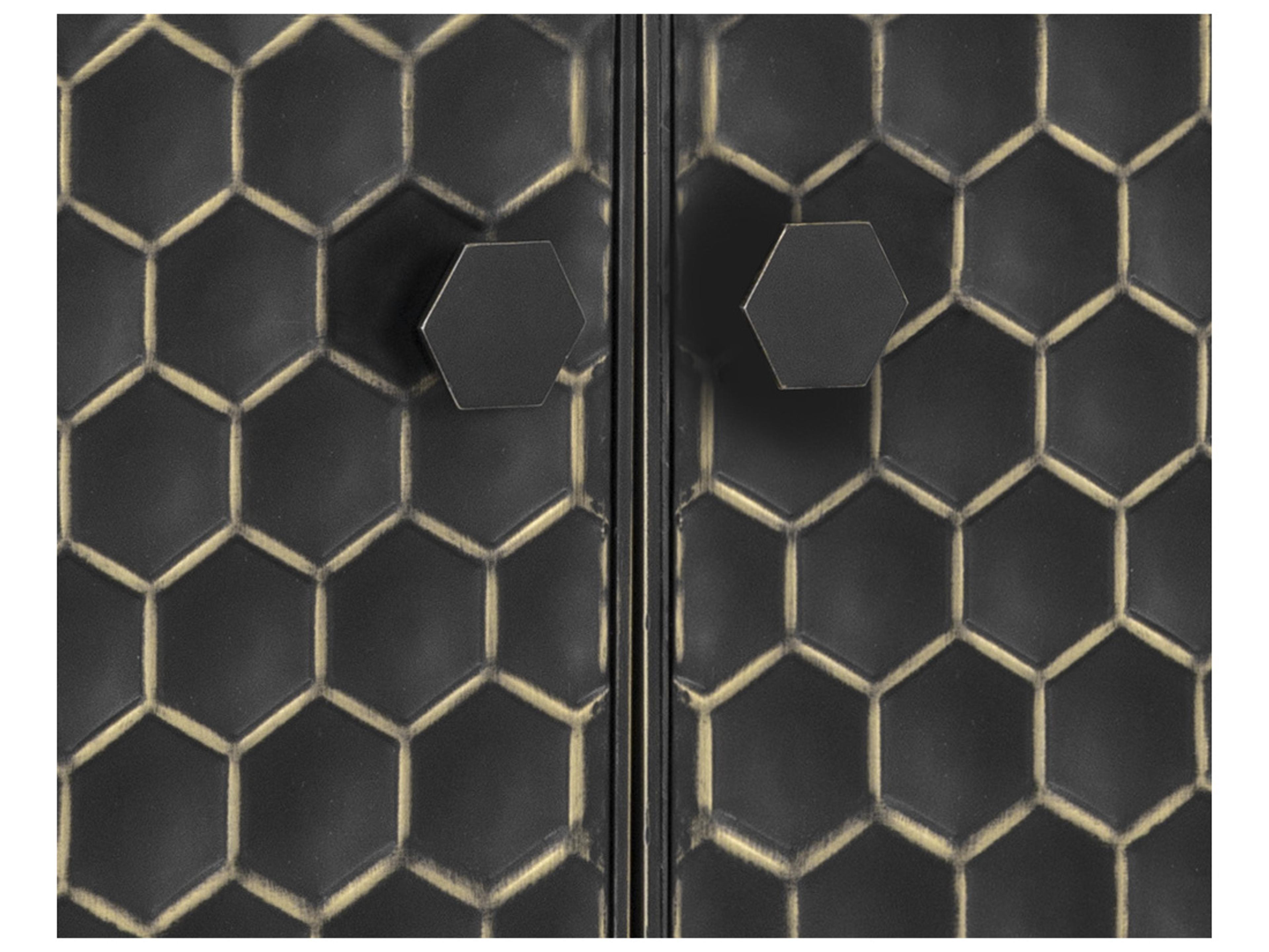 Sunpan Hive 41" Black Brass Sideboard