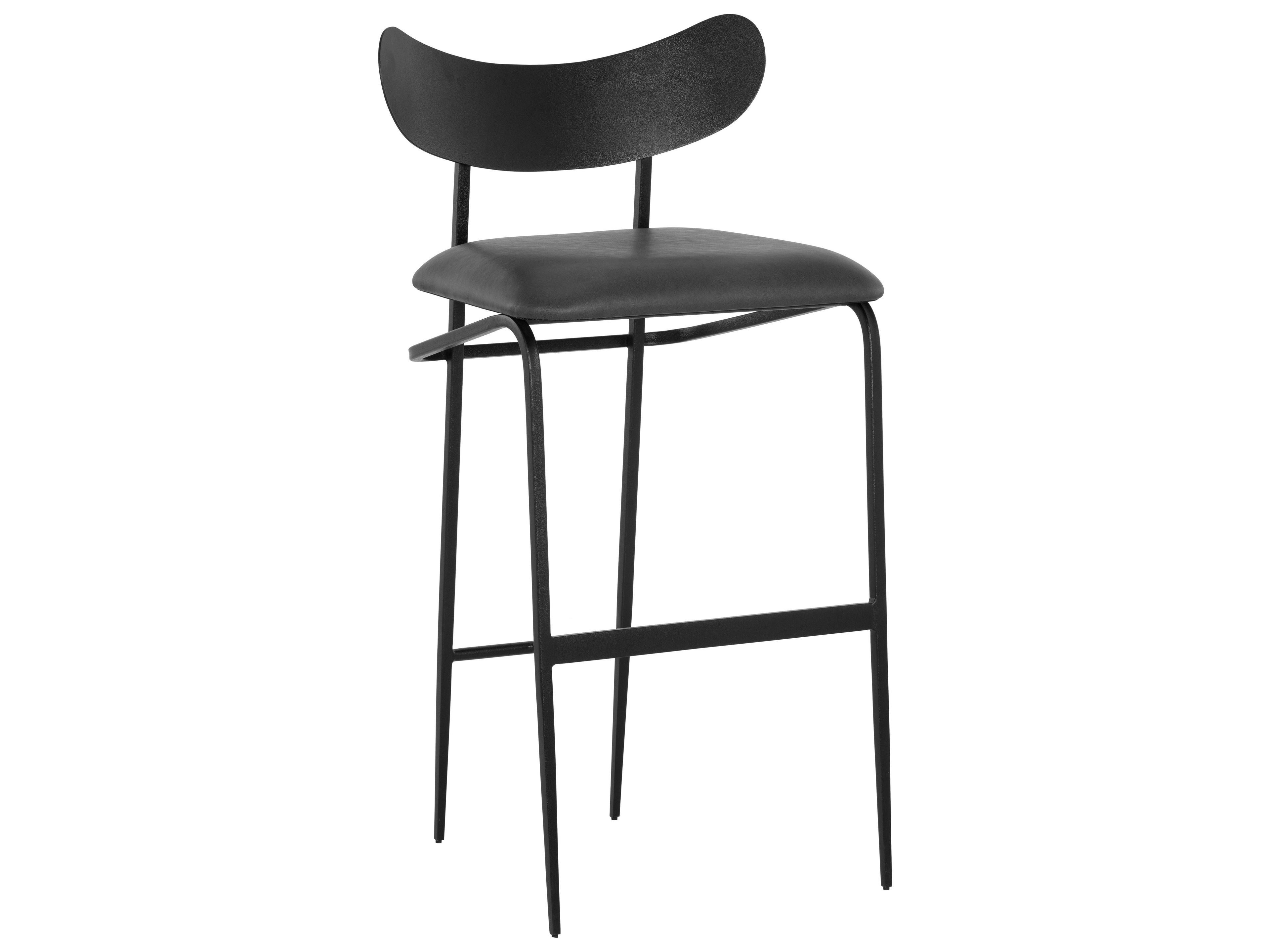 Gibbons Dark Grey Black Bar Stool
