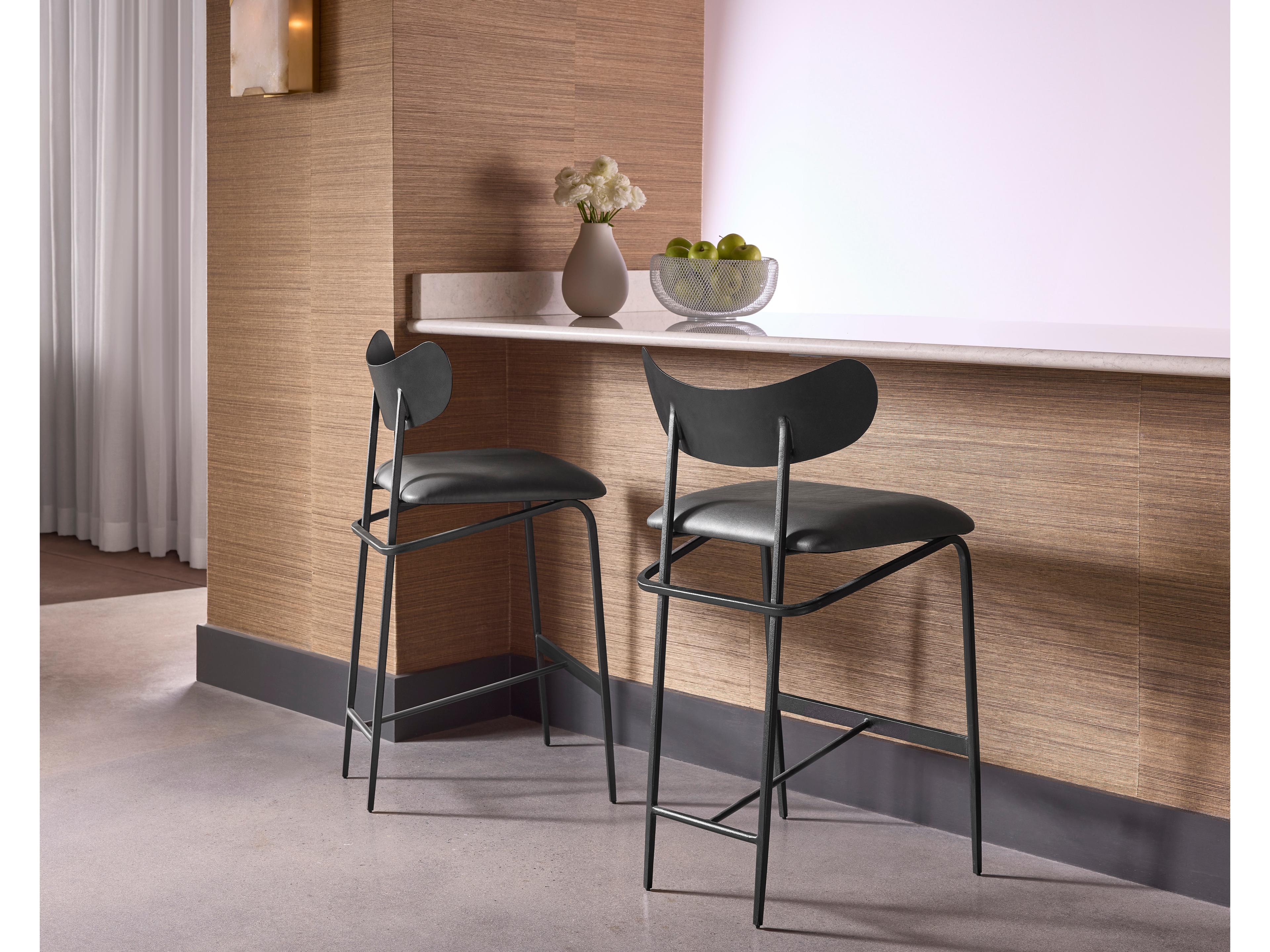 Sunpan Gibbons Dark Grey Black Counter Stool