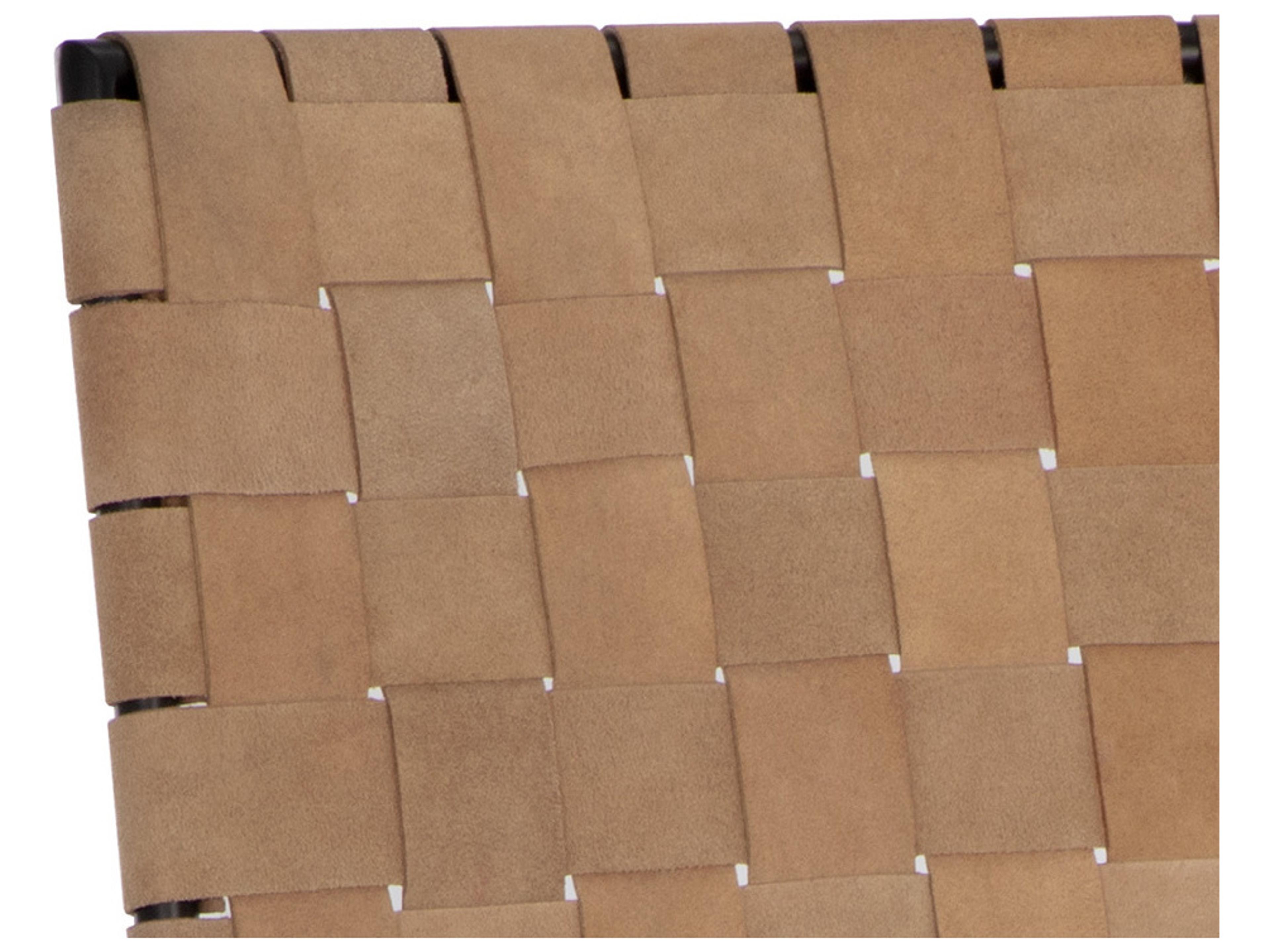 Sunpan Omari Suede Light Tan Leather Bar Stool